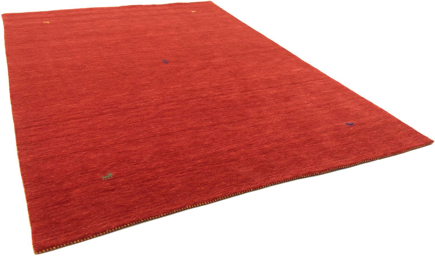 morgenland Wollen kleed Gabbeh-kleed Deluxe wollen vloerkleden maat 250 cm x 300 cm x 15 mm rood