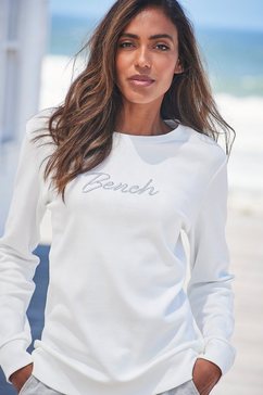 bench. sweatshirt met glanzend logoborduursel wit