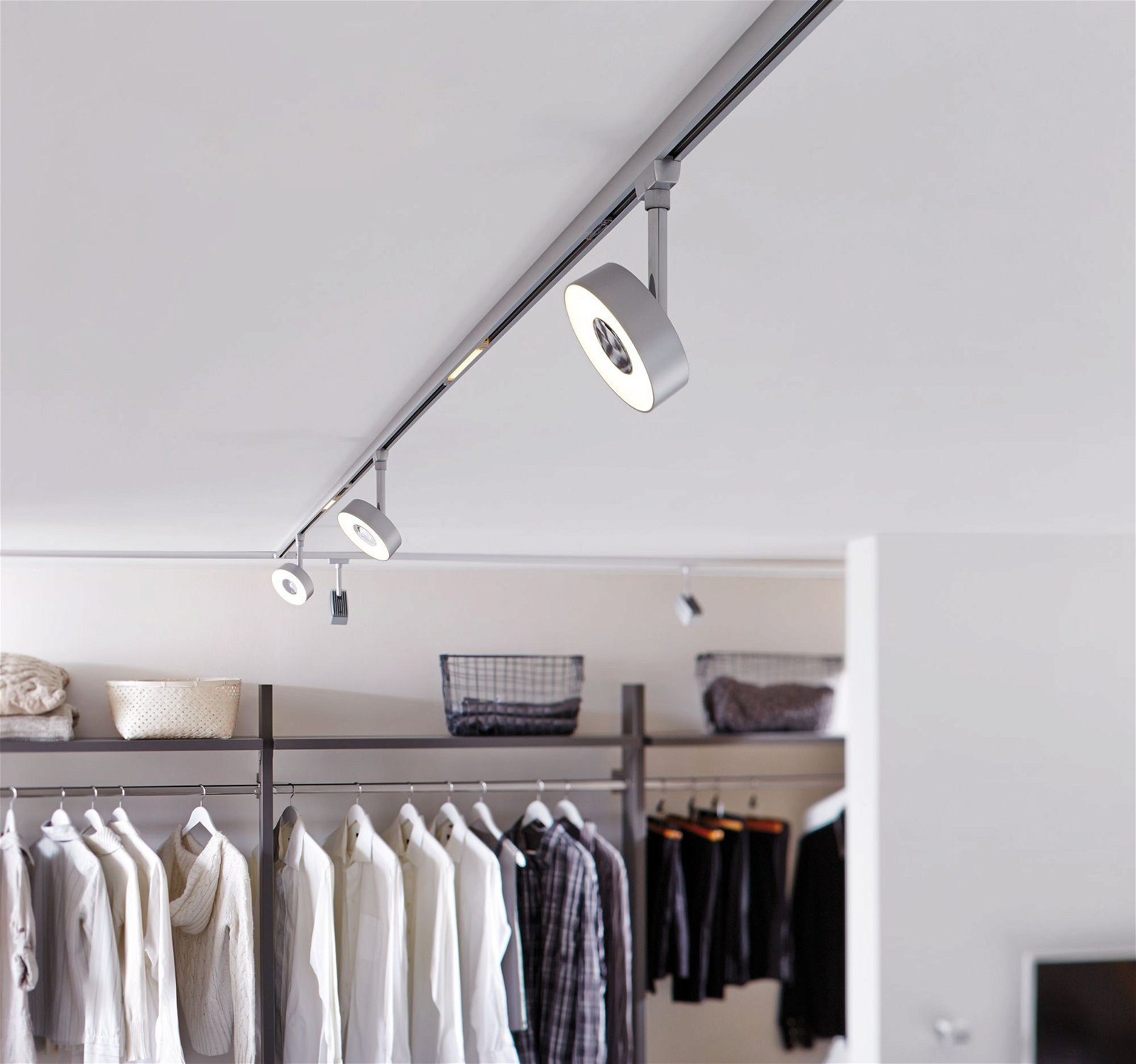 Paulmann Railsysteem-lampen URail rails spot Circle enkelspot 222lm 5,3W 2700K 230V mat chroom (1-delig)