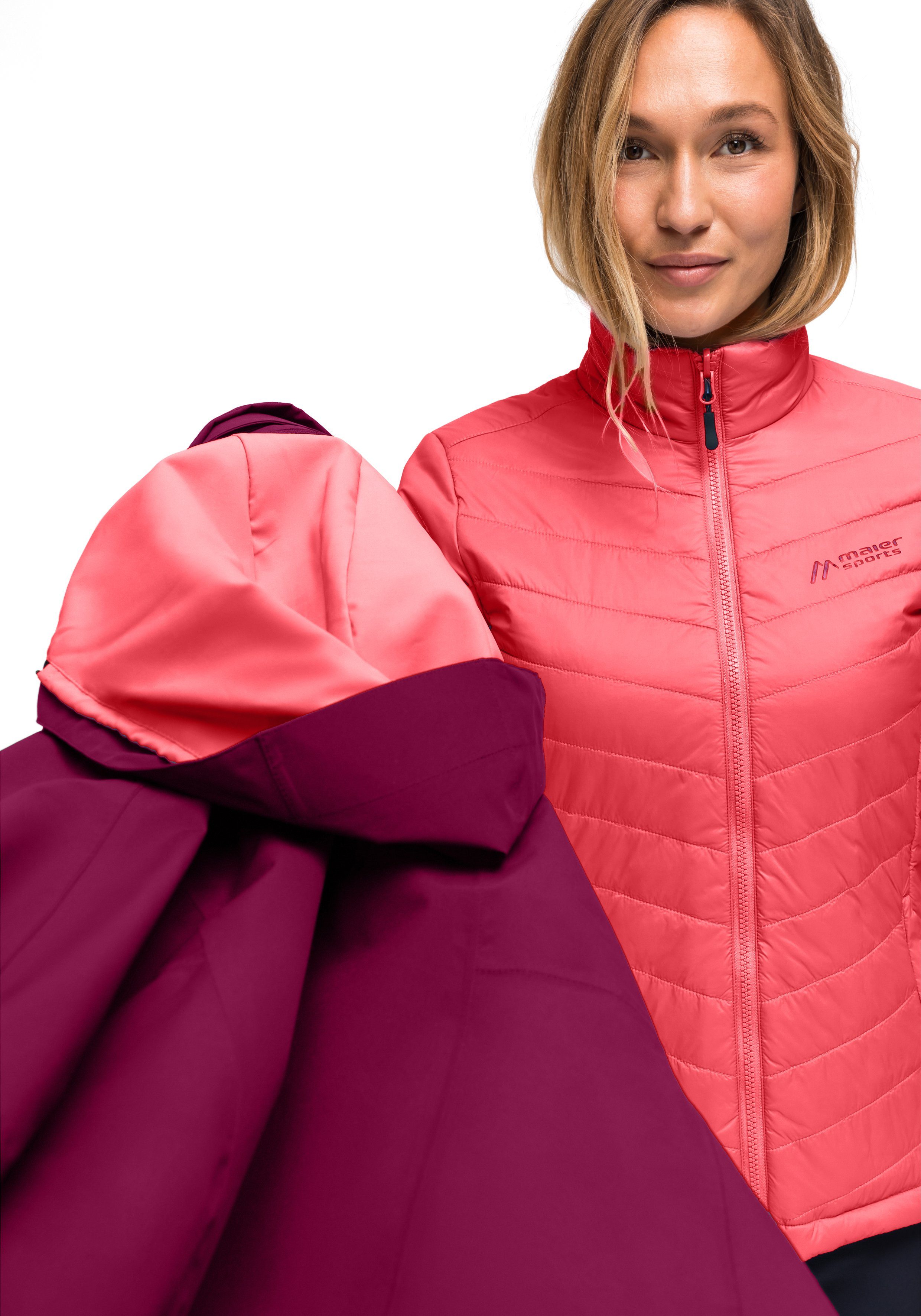 Maier Sports Functioneel 3-in-1-jack Ribut W Wandeljas voor dames, waterdicht en ademend