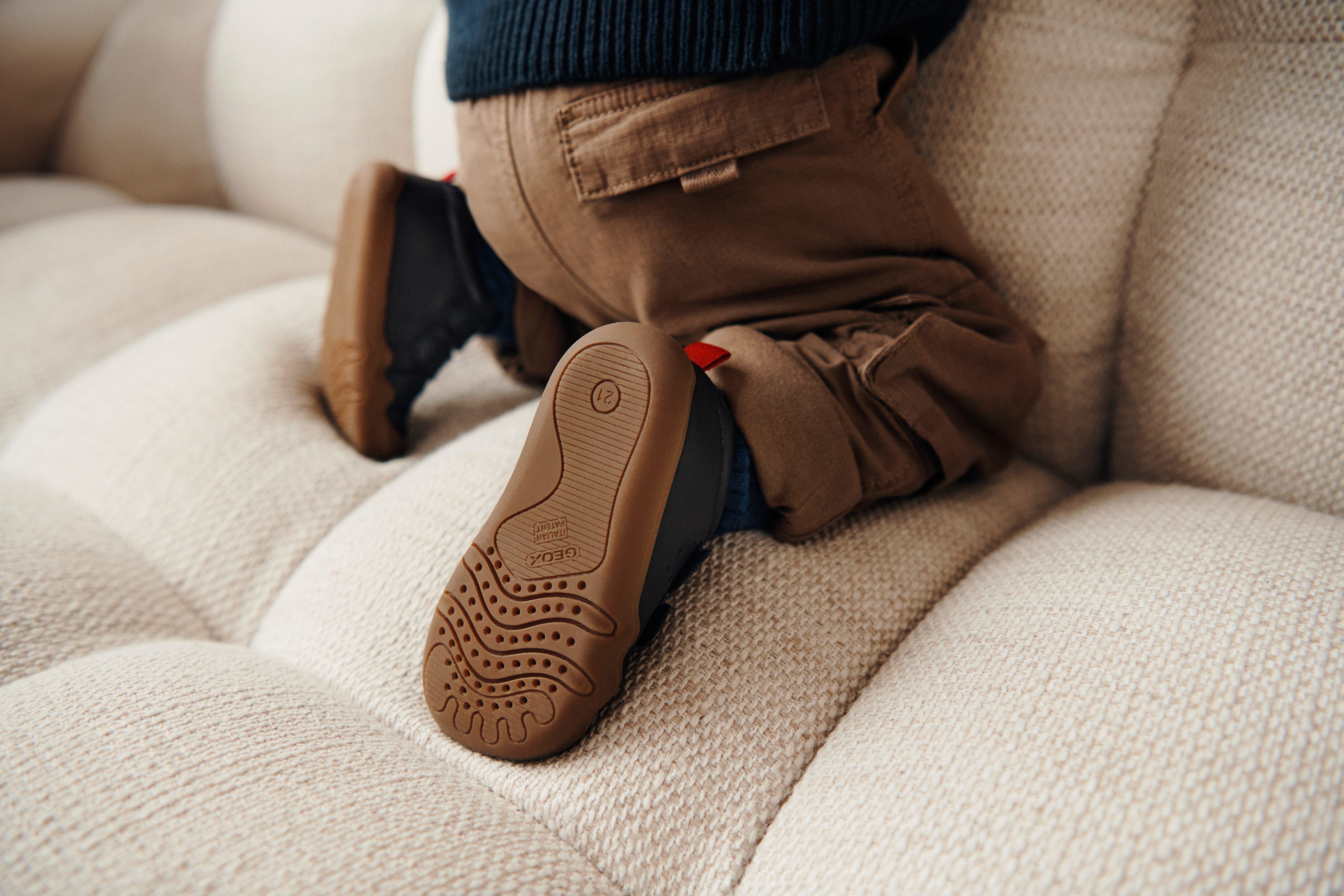 Geox Babyschoentjes B STEPPIEUP BOY A Klittenbandschoen, blote voeten schoen, babyschoen met klittenband