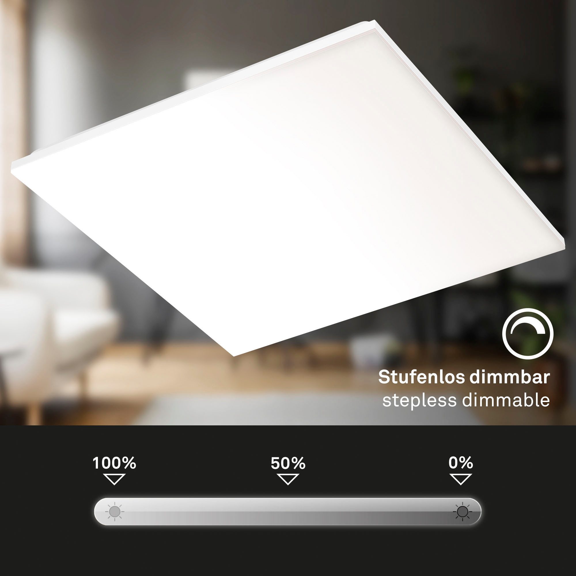 Briloner Leuchten Led-paneel Frameloos CCT LED-paneel, wit, 1xLED/38W