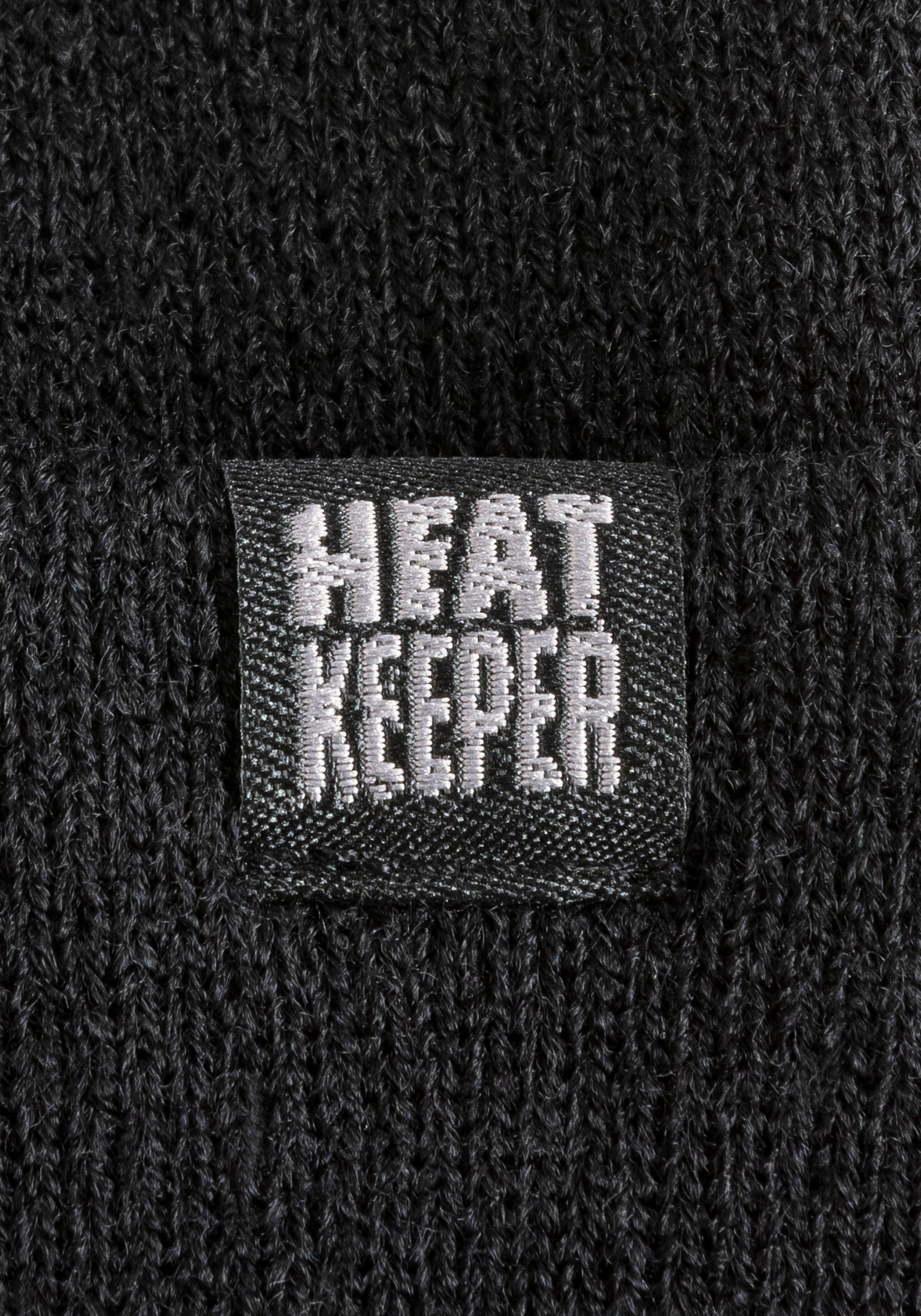 HEAT keeper Gebreide muts MEN THERMAL BEANIE+LED LIGHT RECHARGE oplaadbare, afneembare led-lamp voor de donkere tijd van het jaar (2 stuks)