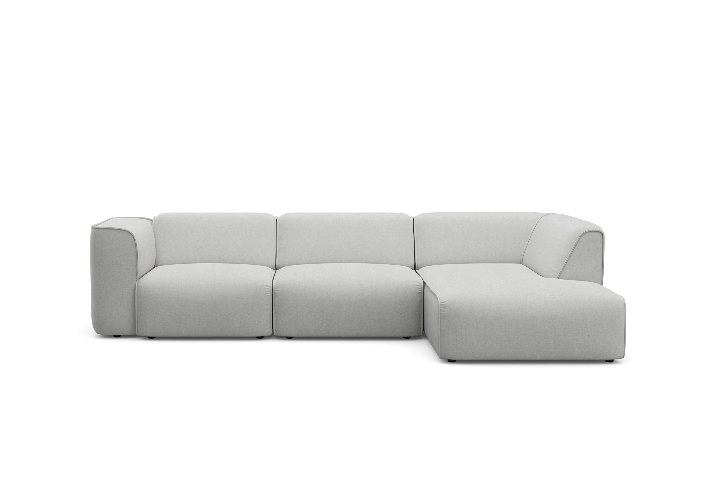 RAUM.ID Hoekbank Merid L-vorm, altijd uitbreidbaar met modules, B/D/H: 295/162/70 cm