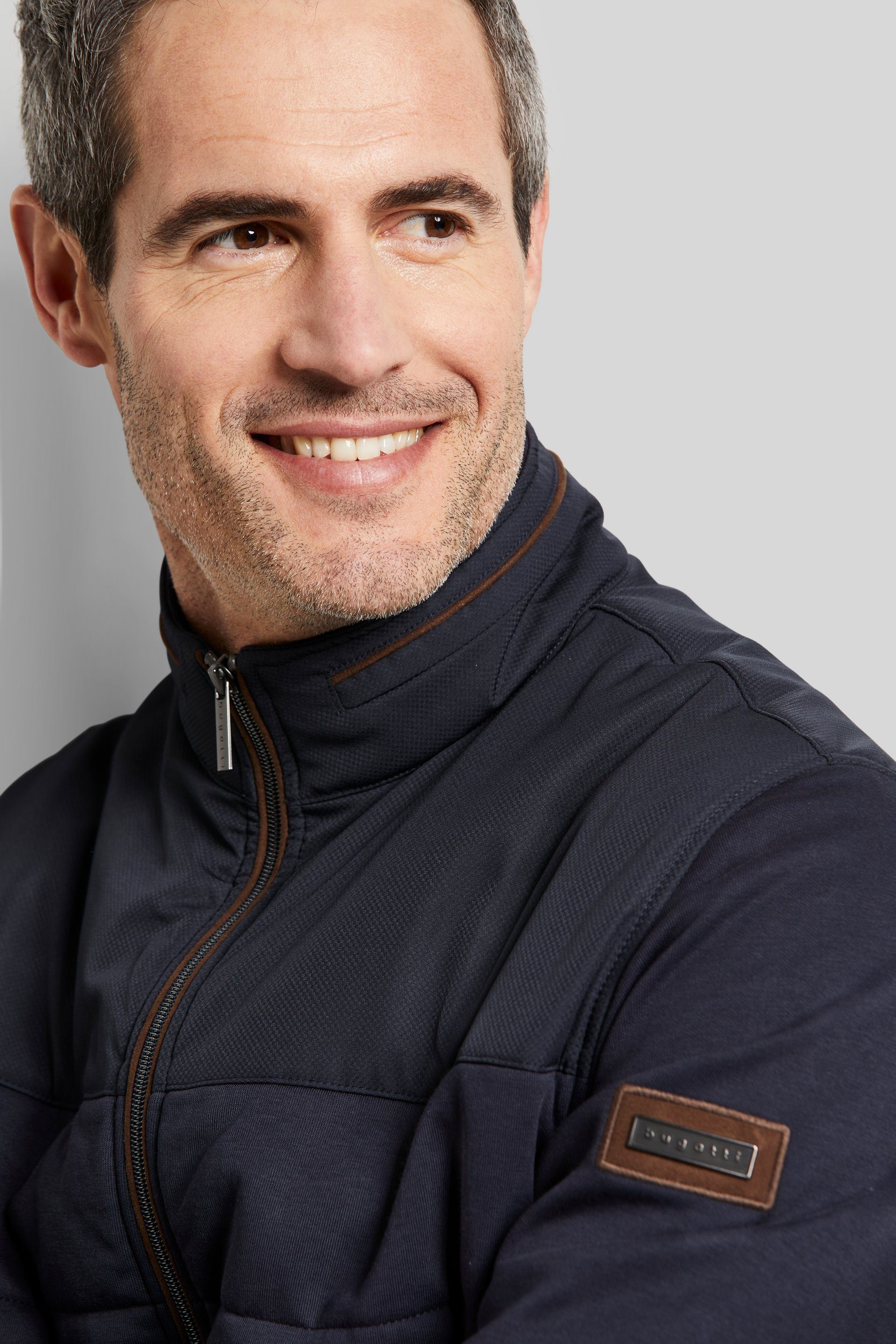 Bugatti Sweatvest met structuur