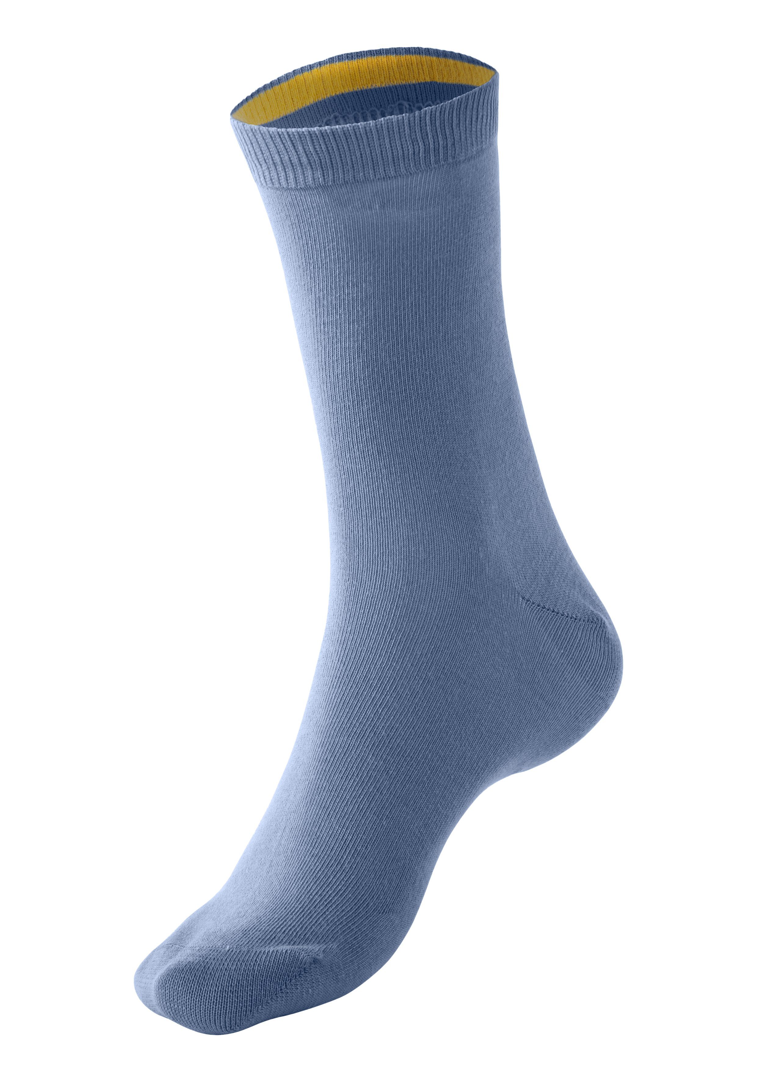 Bench. Basic sokken met gekleurde binnenboordjes (blik 4 paar)