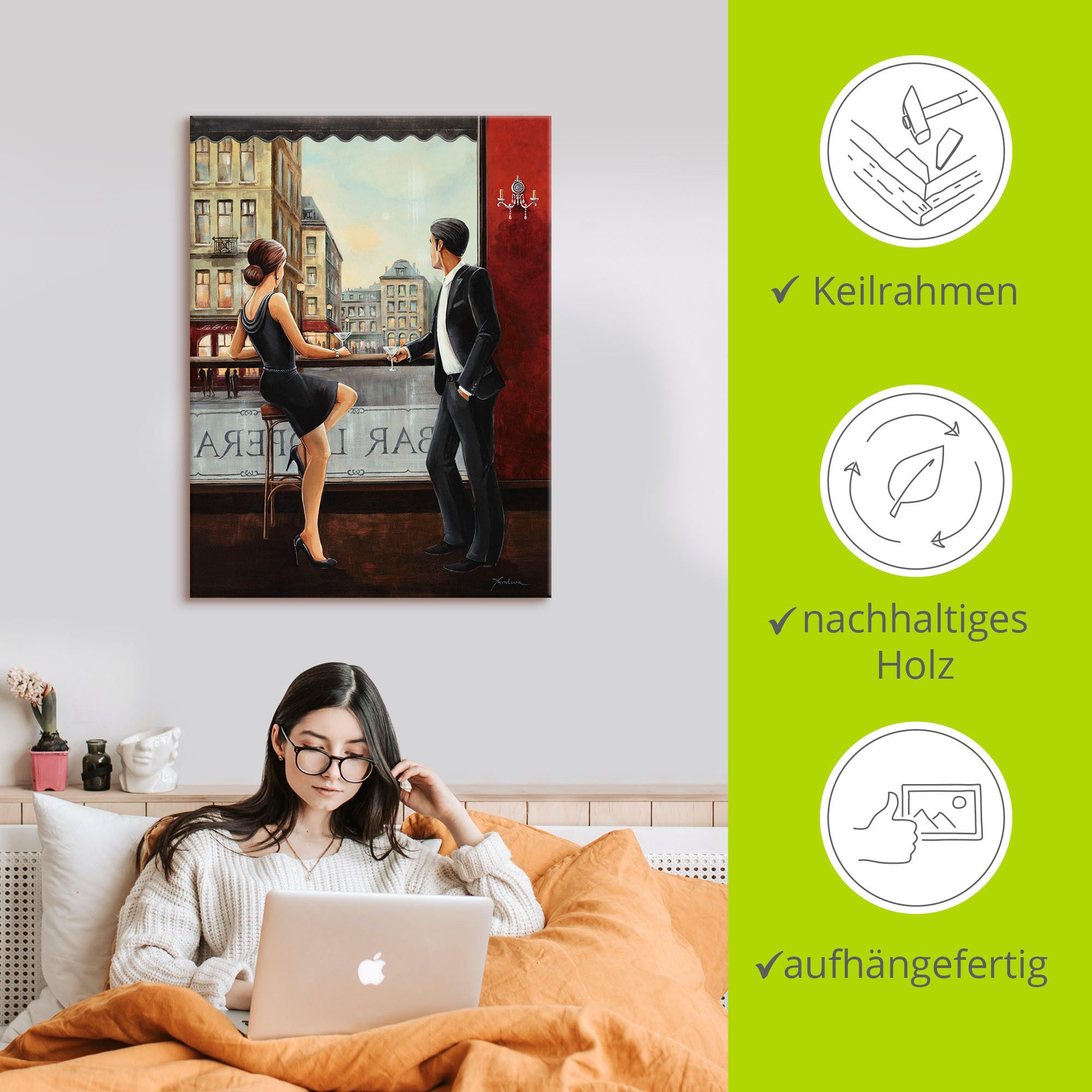 Artland Artprint Beer als artprint van aluminium, artprint voor buiten, artprint op linnen, poster, muursticker