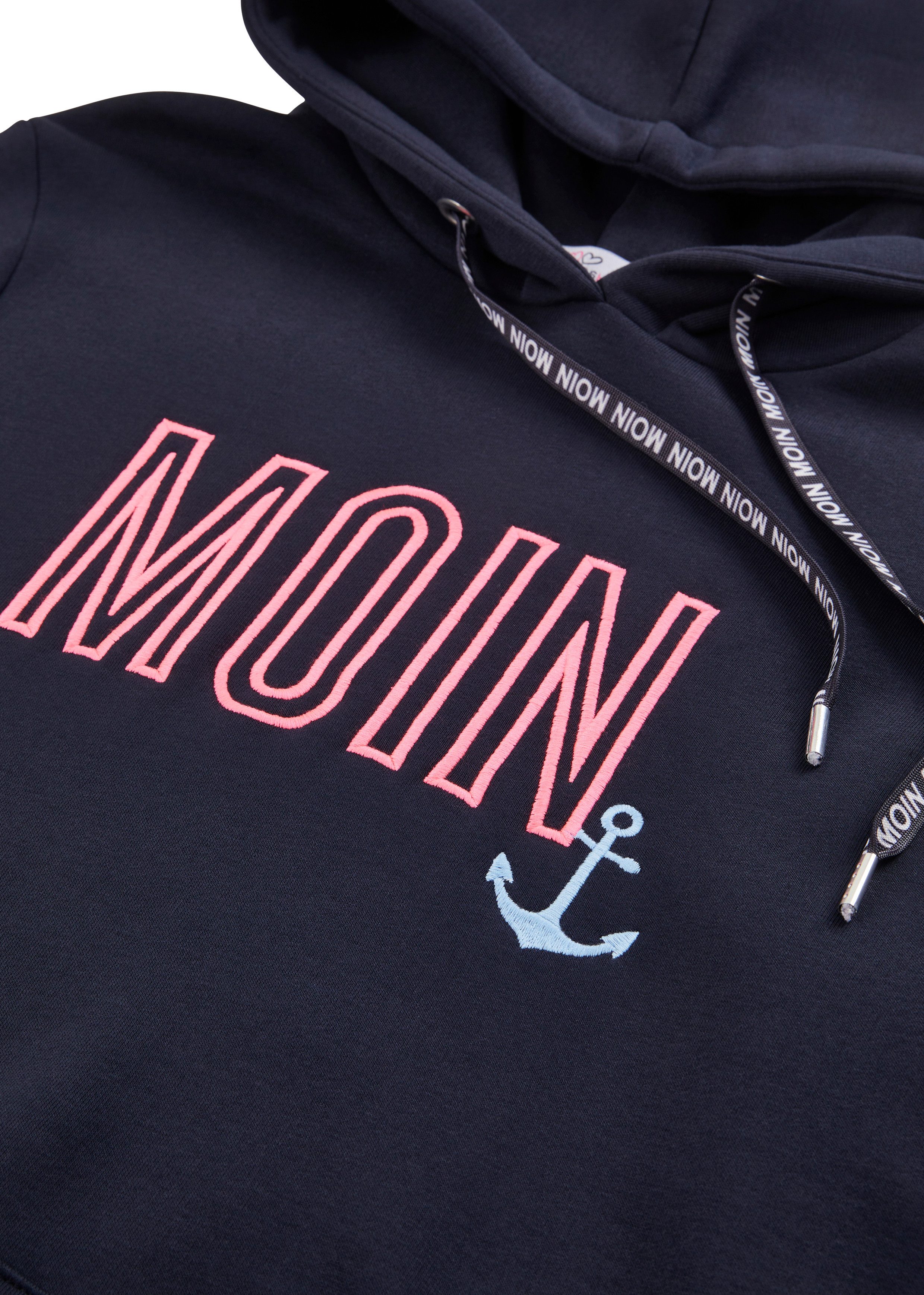 Zwillingsherz Hoodie Limited Edition met capuchon, geborduurd "moin" en ankerontwerp, exclusief bij otto