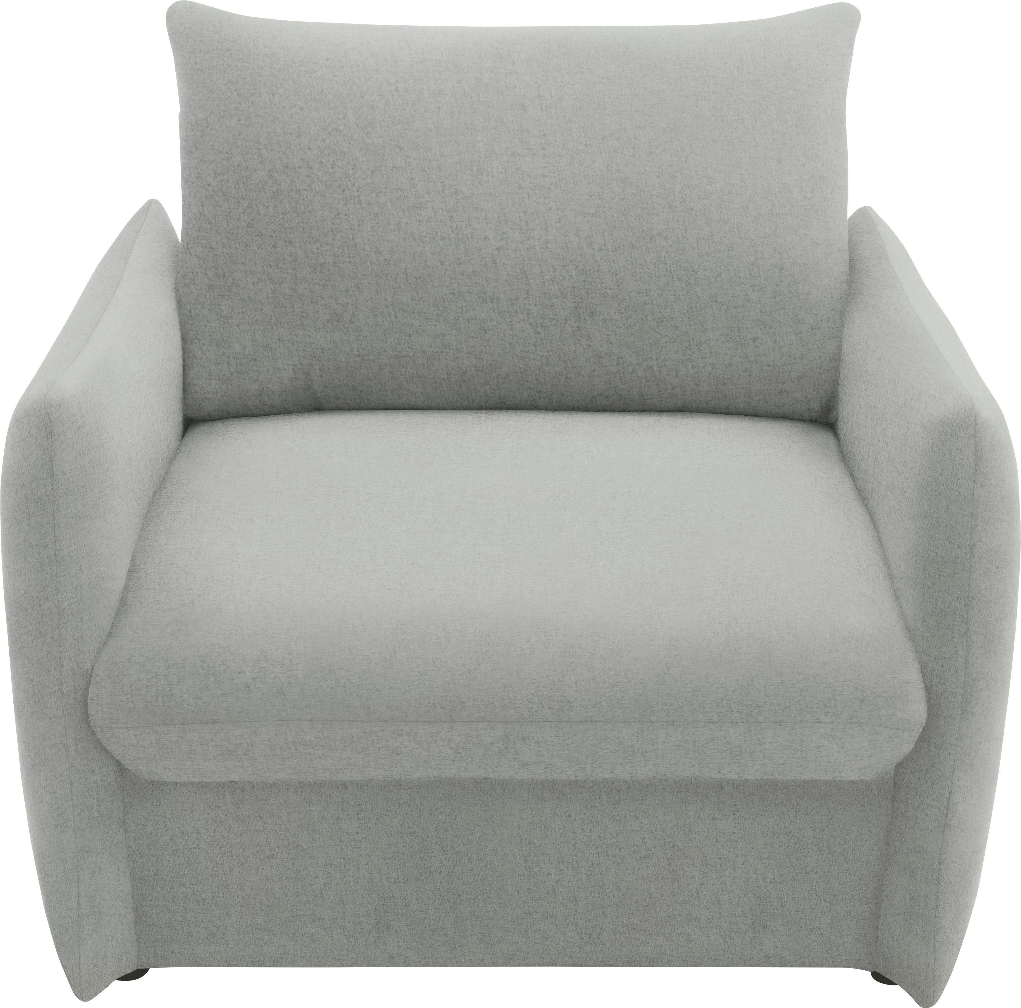 DOMO collection Fauteuil 700023 veelzijdig als lounge stoel, relaxligstoel en logeerbed Slaapfunctie, bonellvering, stabiele ligoppervlak ca. 70 x 195 cm