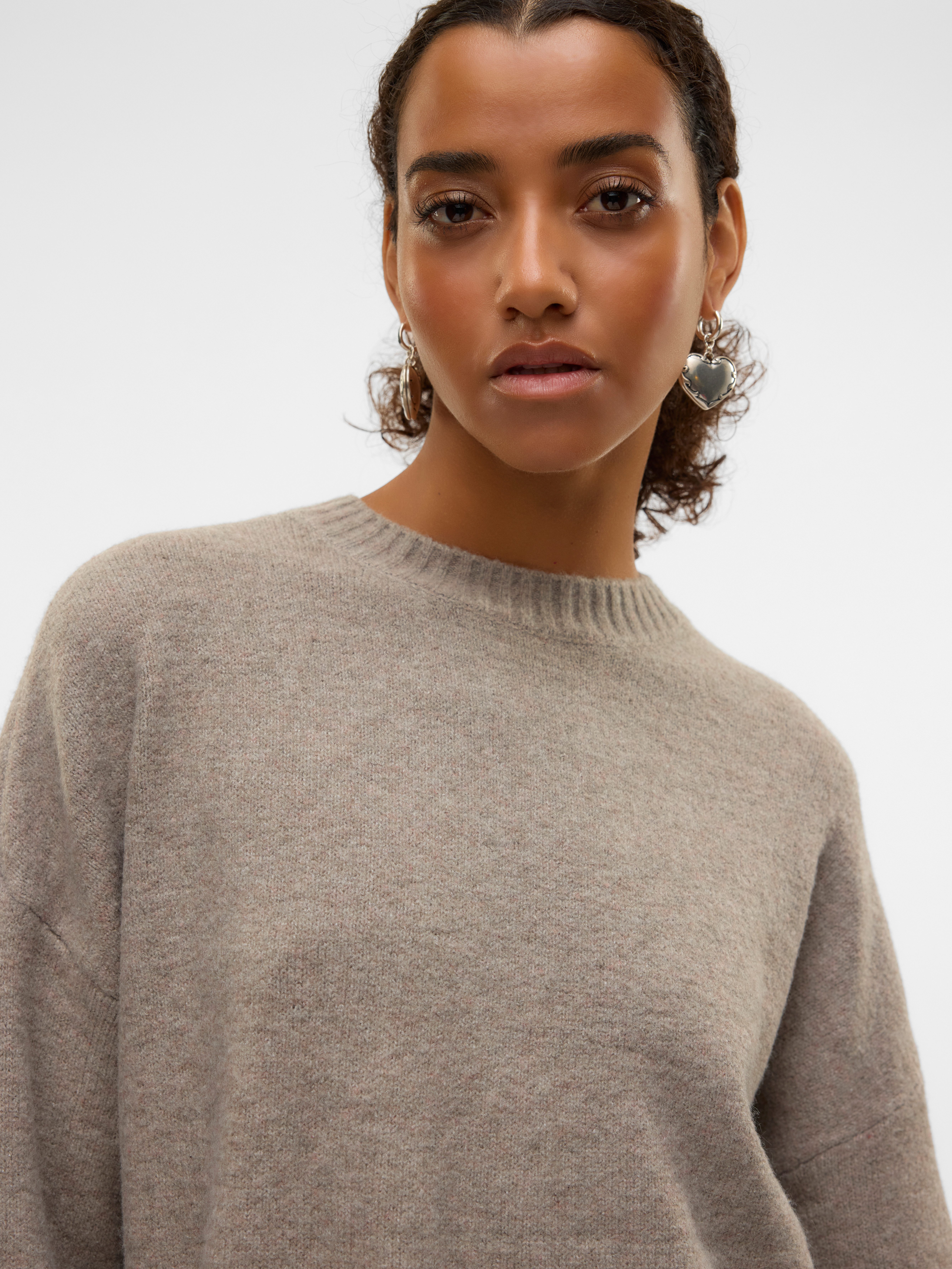 Vero Moda Gebreide trui VMBOOM LS O-NECK PULLOVER GA NOOS