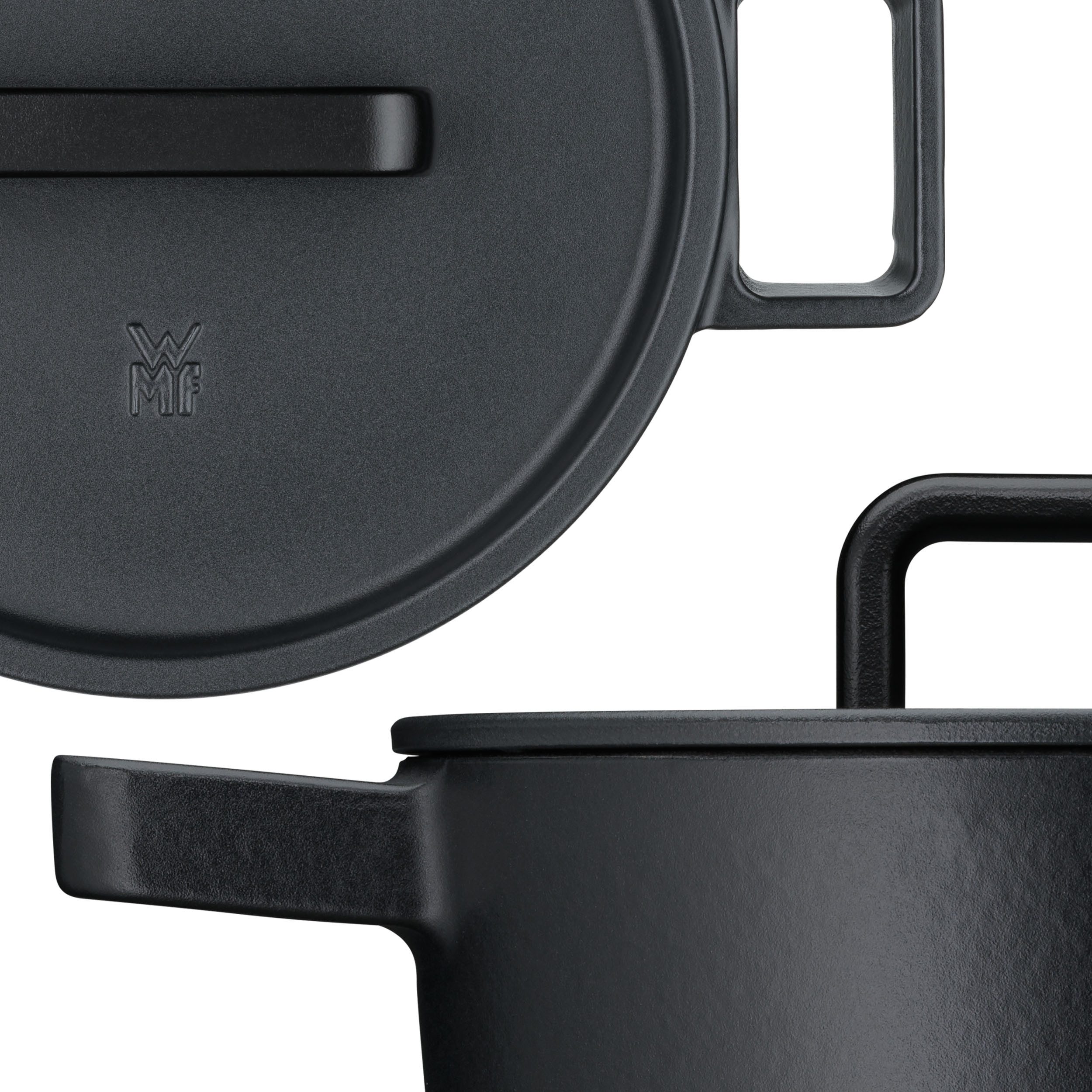 WMF Braadpan Flavour, Ø 22 cm 4,3 liter, gietijzeren kookgerei, deksel met condensatienoppen