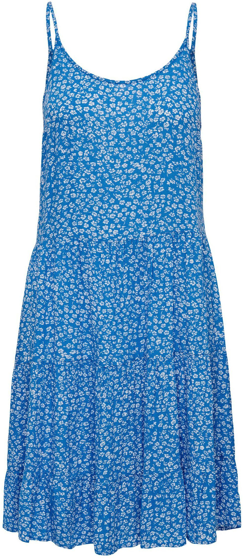 Only Jurk met spaghettibandjes ONLMAJ LIFE S/L AOP SHORT DRESS WVN NOOS