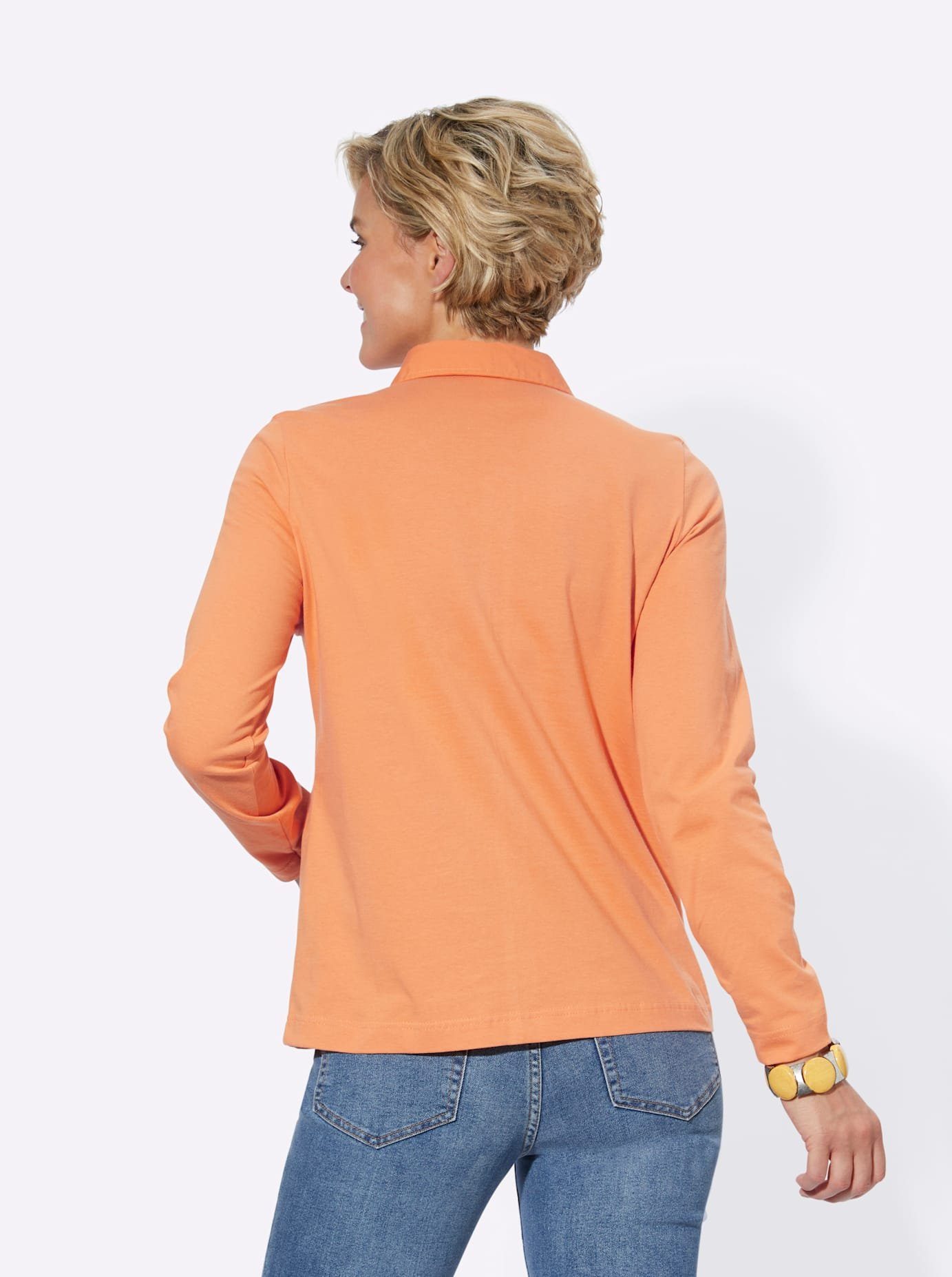 Casual Looks Poloshirt met lange mouwen Poloshirt (1-delig)