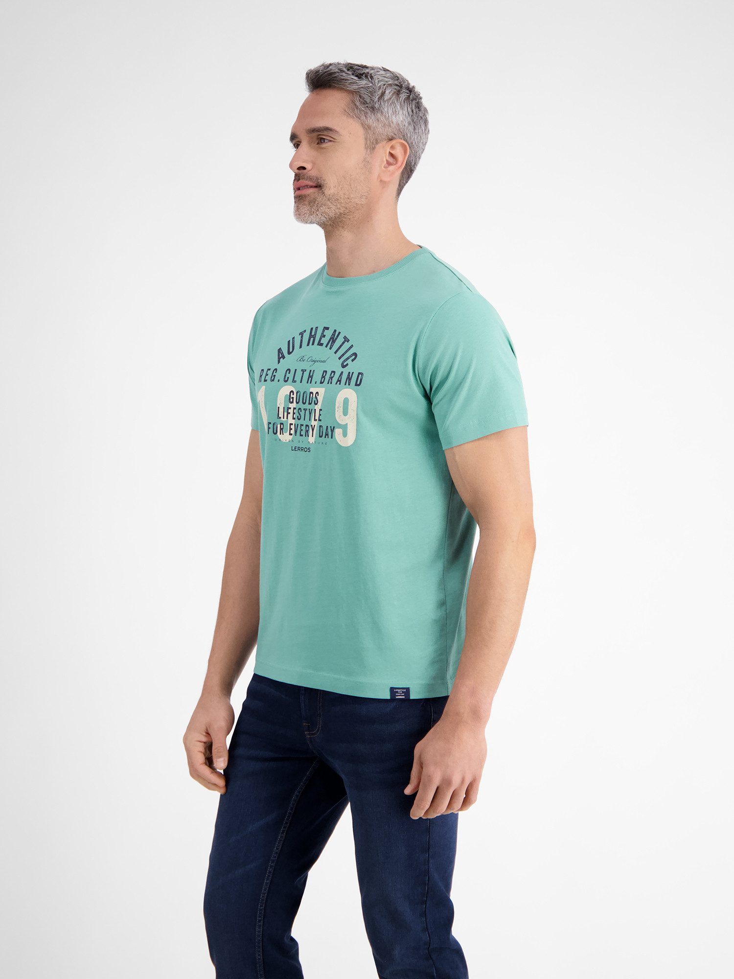 Lerros T-shirt LERROS effen T-shirt met print