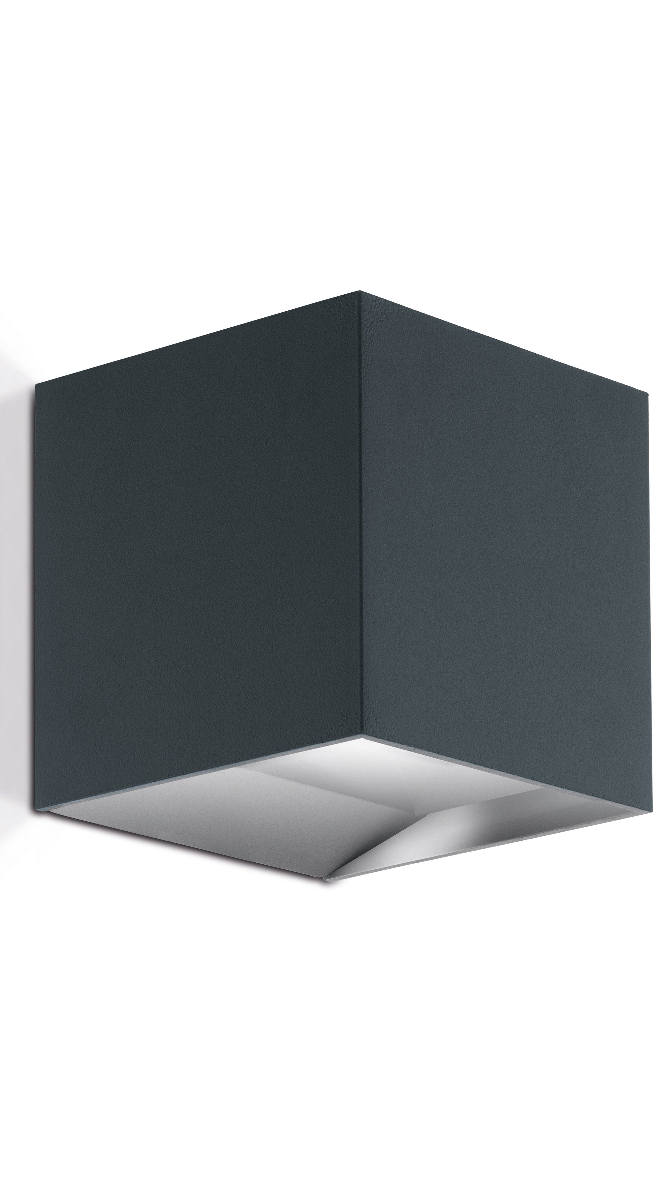 EGLO Ledwandlamp voor buiten CALPINO buitenwandlamp, IP54, antraciet, warmwit, buitenlamp Buitenlamp, LED wandlamp van aluminium in antraciet, lamp, IP54 (1 stuk)