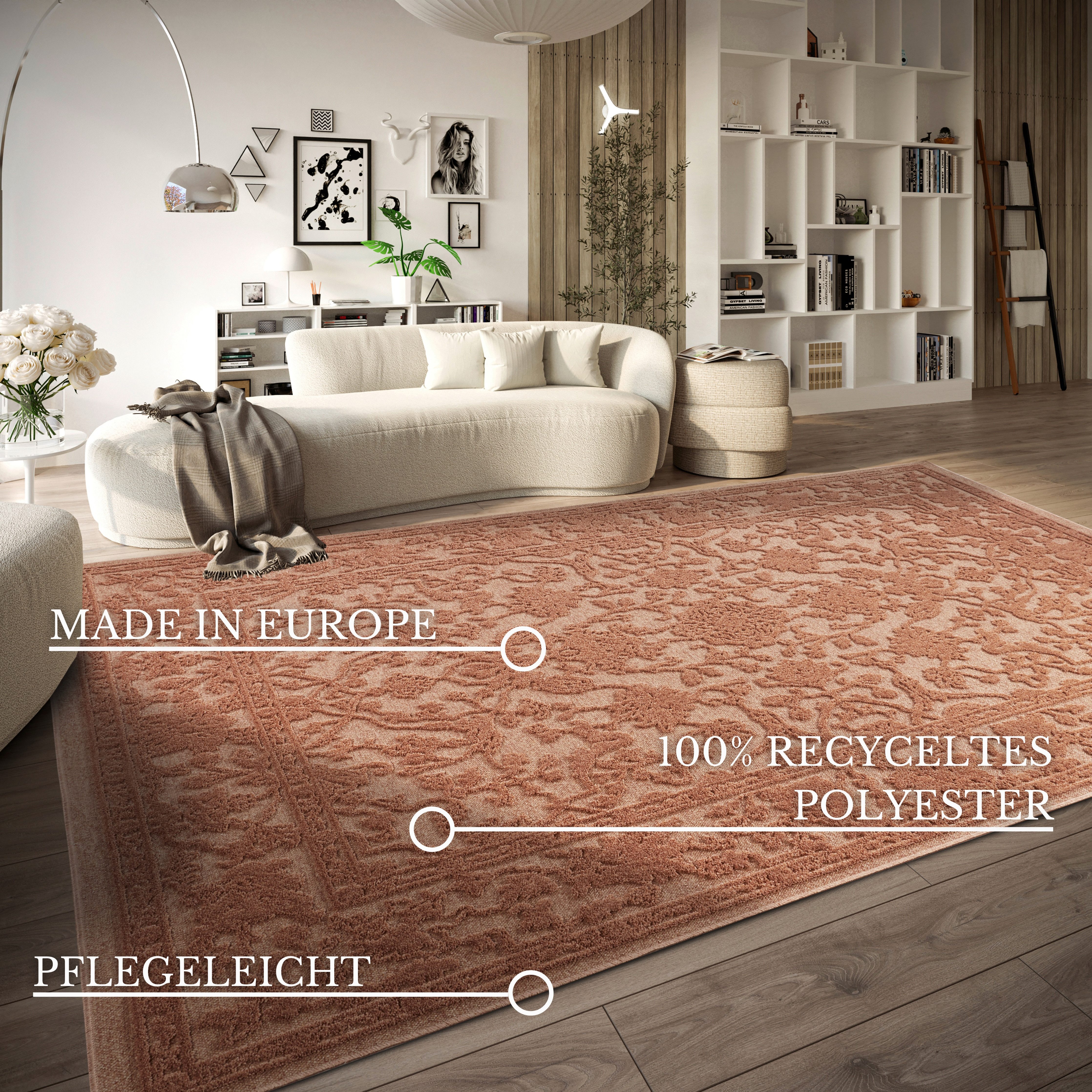 Villeroy & Boch Vloerkleed Ambroise Duurzaam, woonkamer, slaapkamer, modern, hoog-laag effect, gang