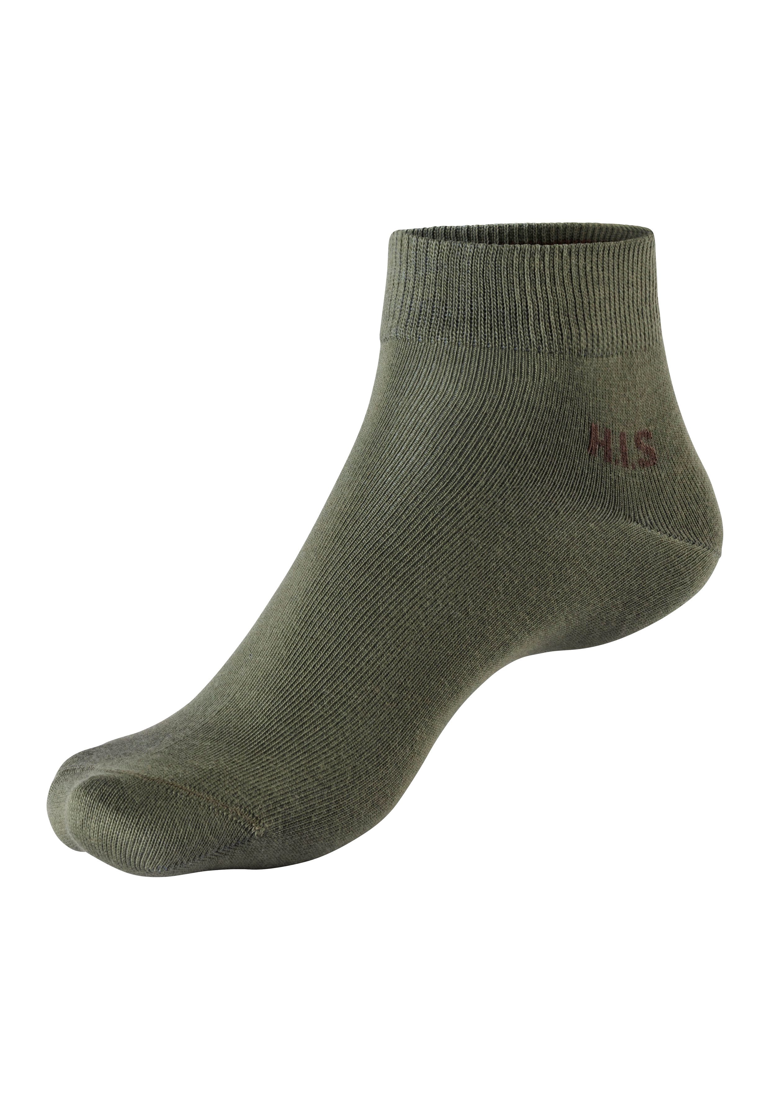 H.I.S Korte sokken met gekleurde binnenkant van de band (set, 10 paar)