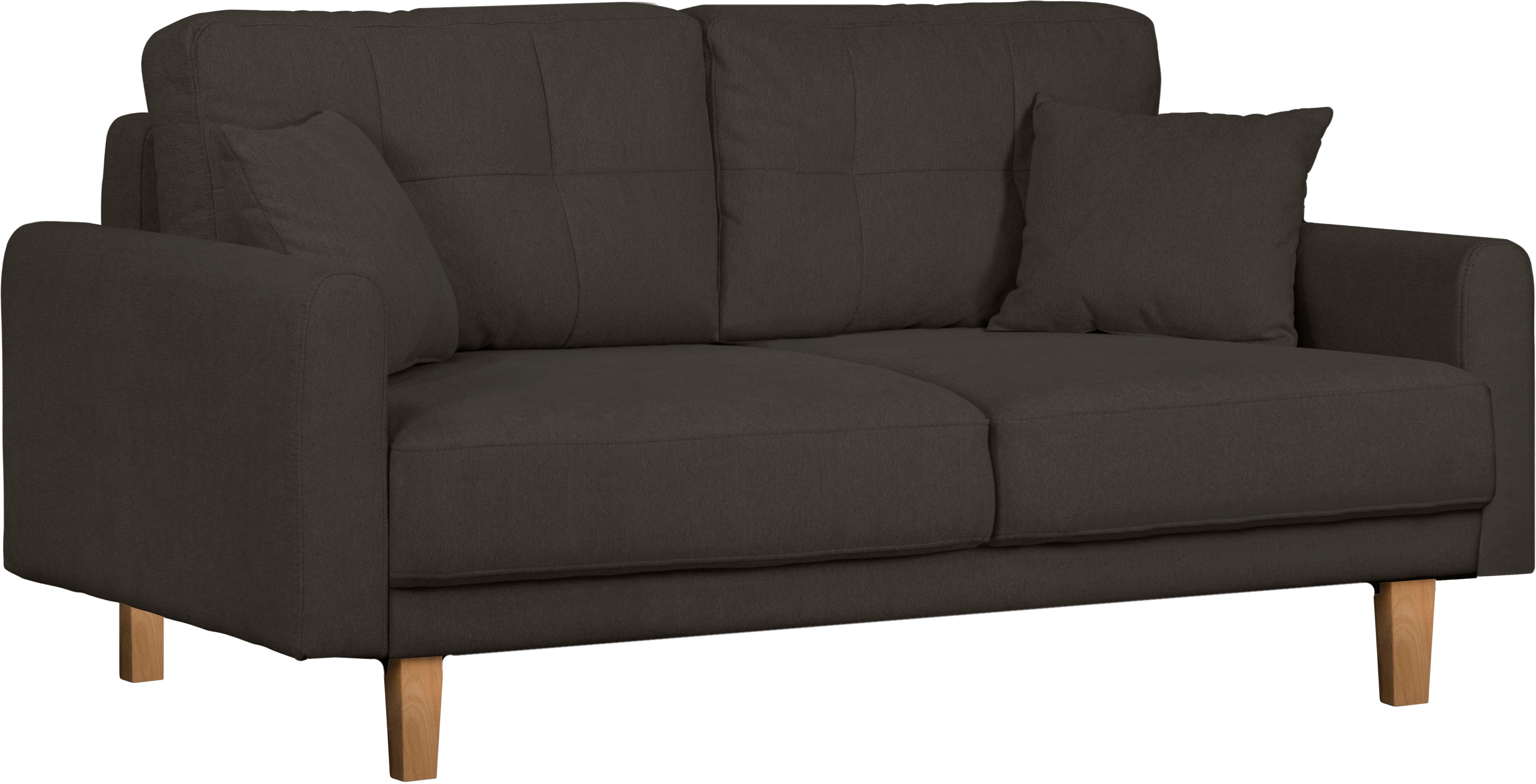 Home affaire 2-zitsbank TRIPLO met golfsysteem, afmetingen B/D/H: 165/100/89 cm Bank met stiksel in het ruggebied, incl. rugkussen en sierkussen