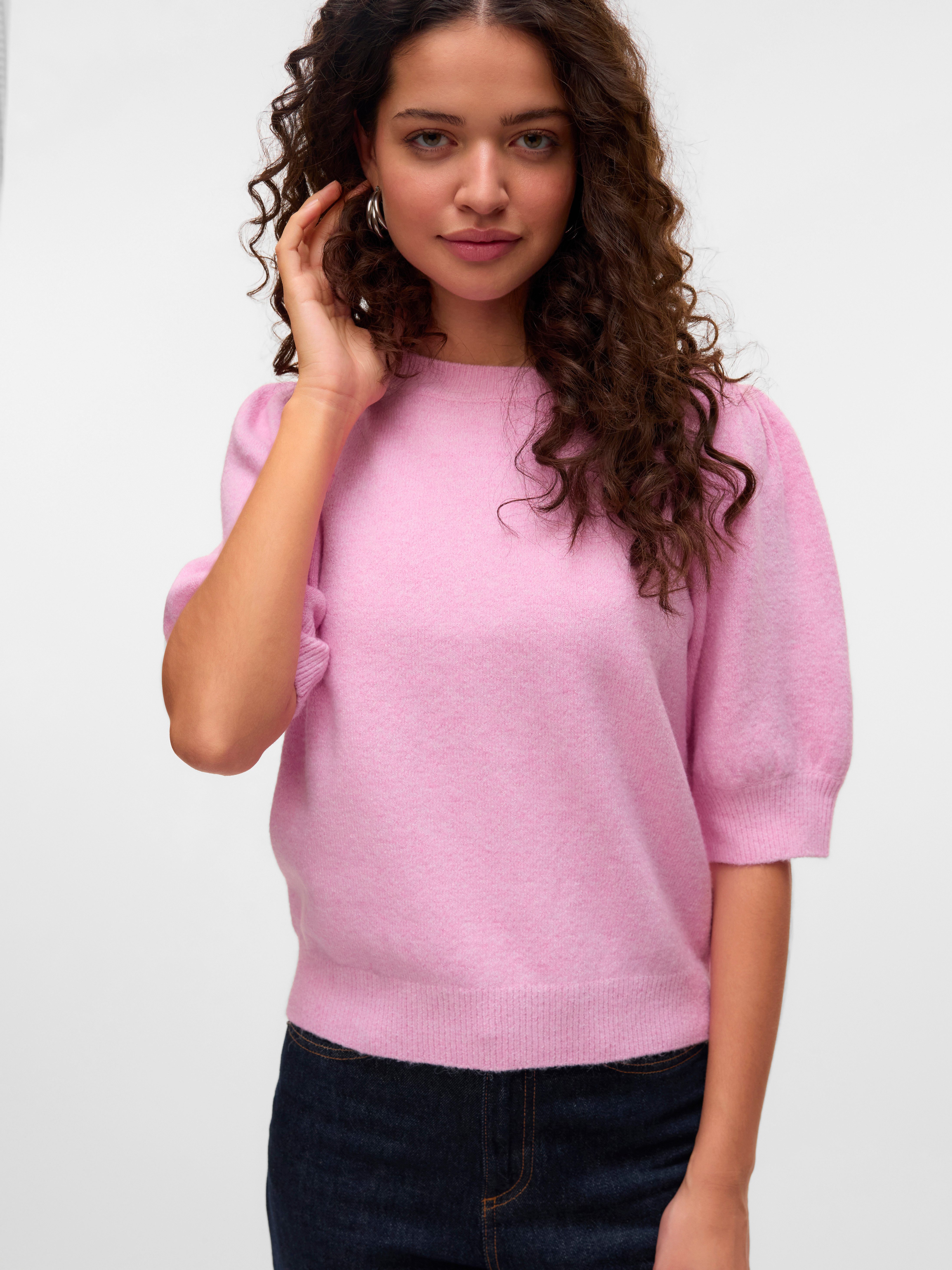 Vero Moda Trui met korte mouwen VMDOFFY 2/4 O-NECK PULLOVER GA NOOS