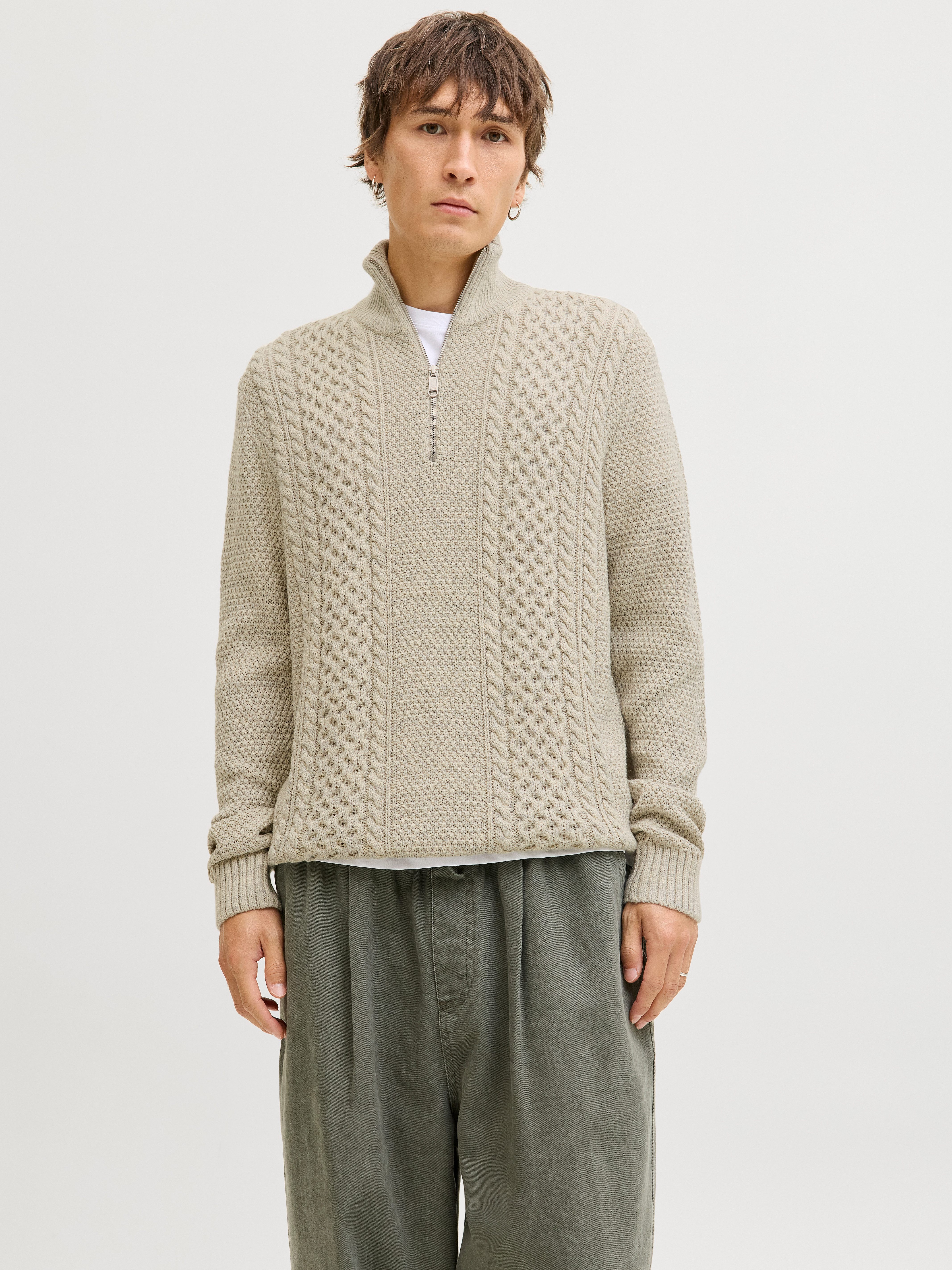 Jack & Jones Schipperstrui JJPAUL KNIT HALF ZIP