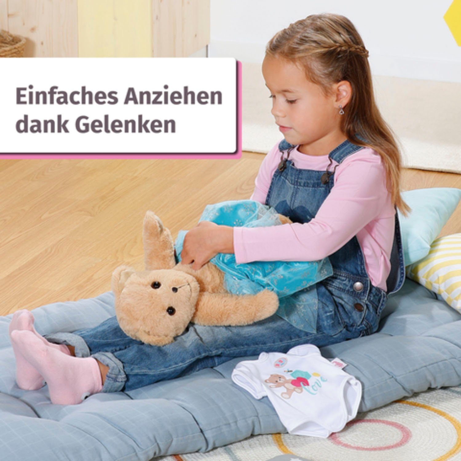 Baby Born Knuffelbeest Teddy beer, wit inclusief boxpakje - teddybeer