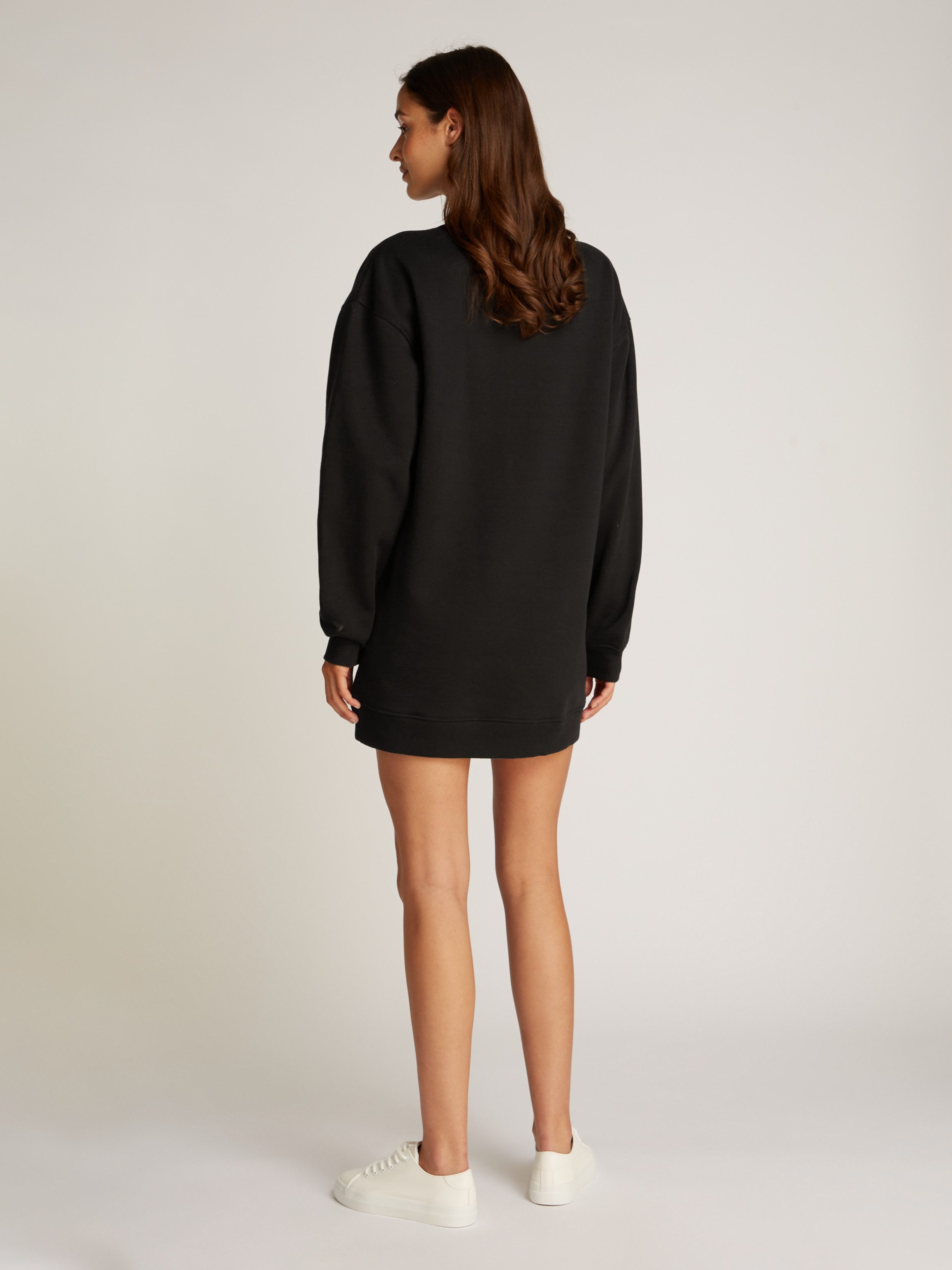 Calvin Klein Sweatjurk EMBROIDERED MONOLOGO CREW DRESS
