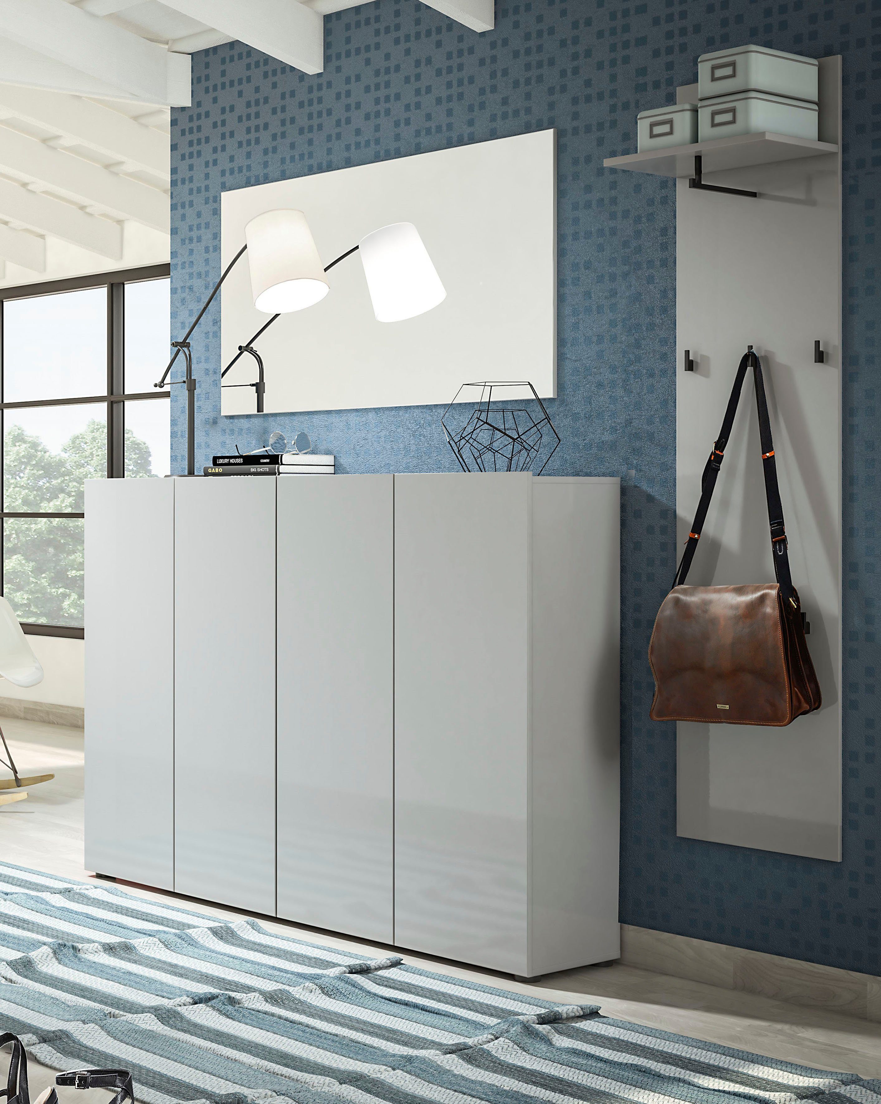 INOSIGN Schoenenkast Mister Breedte 160 cm, 4 deuren, hoogglanslak