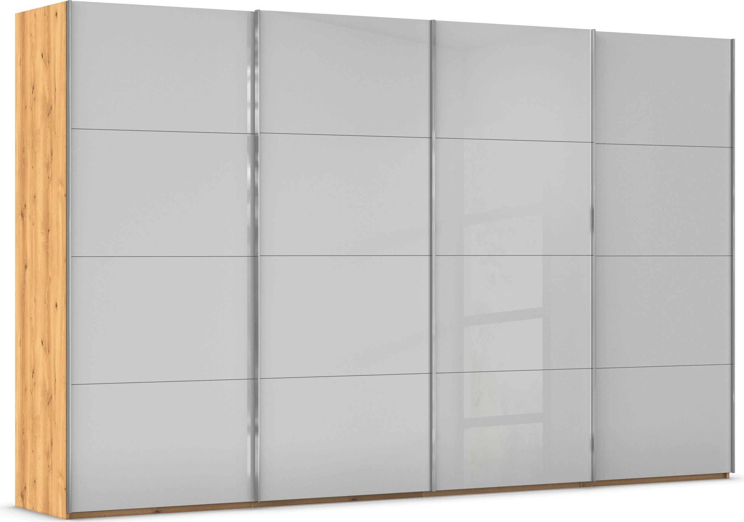 rauch Schuifdeurkast Kledingkast Kast Garderobe Slaapkamerkast SCALE-FYRA edel vierdelige deuren met glas-front veel kleuren made in germany