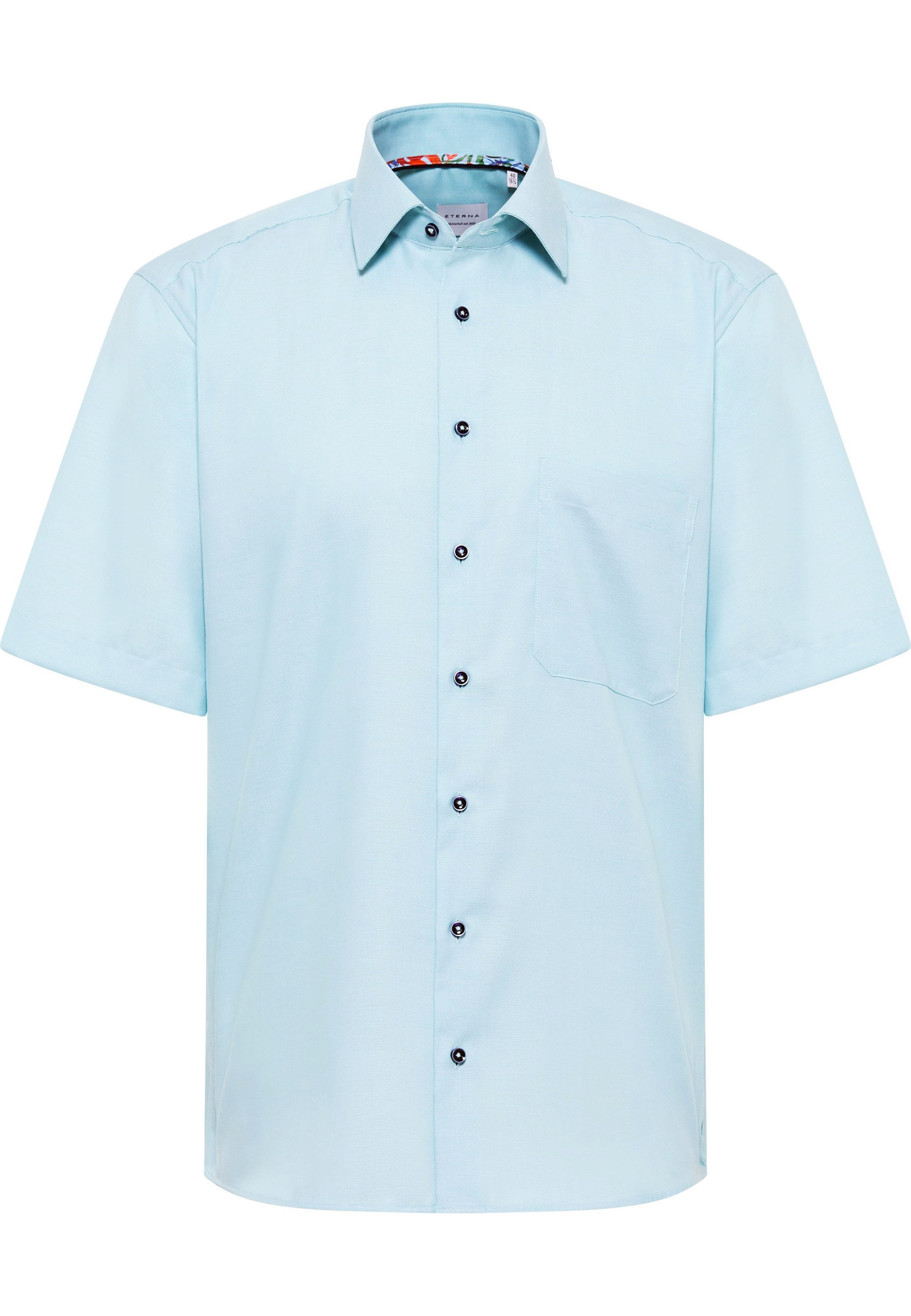 Eterna Overhemd met korte mouwen Comfort fit NON IRON (strijkvrij)