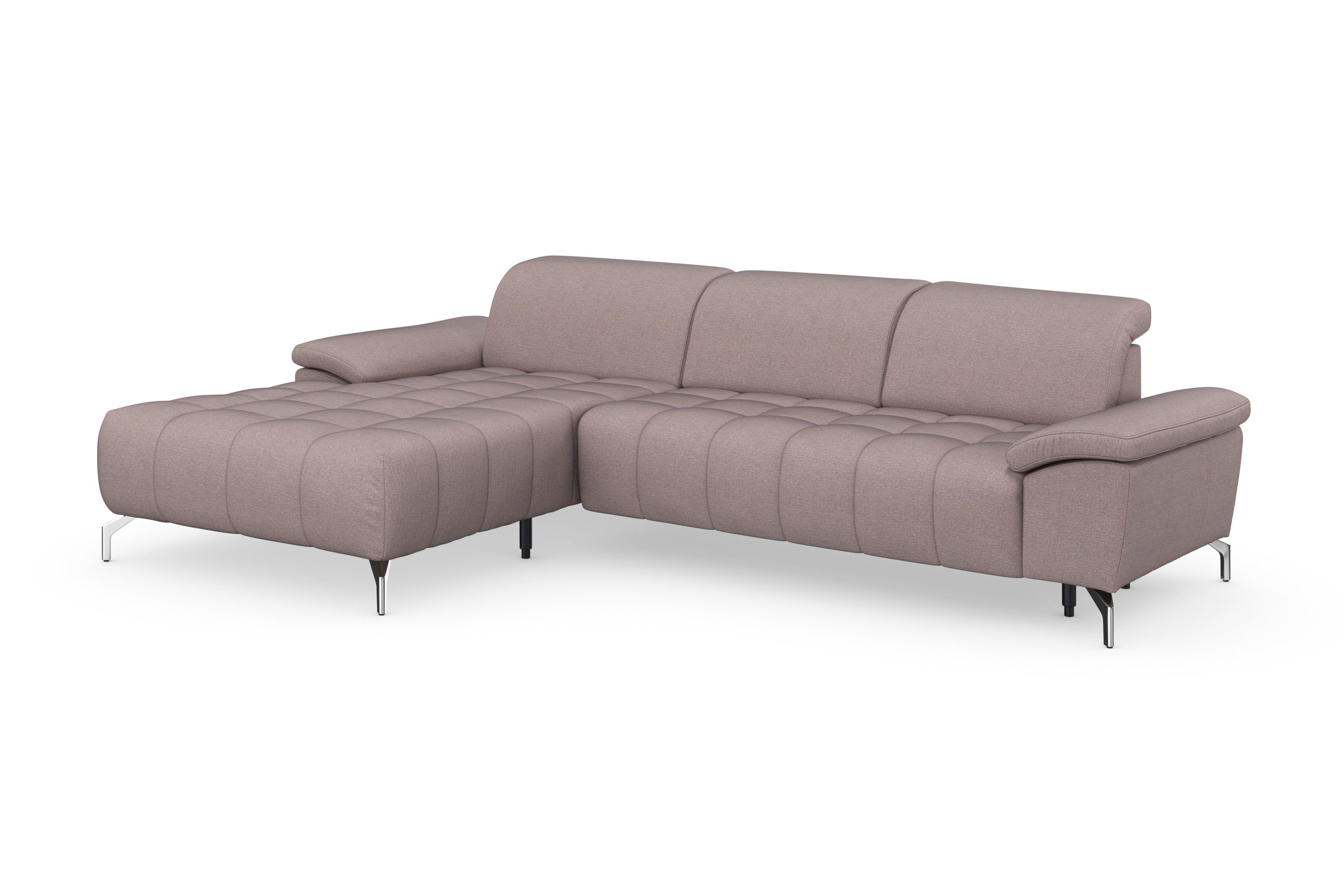 sit&more Hoekbank Cool L-vorm naar keuze met verstelbare hoofdsteun en uittrekzitting, motorisch
