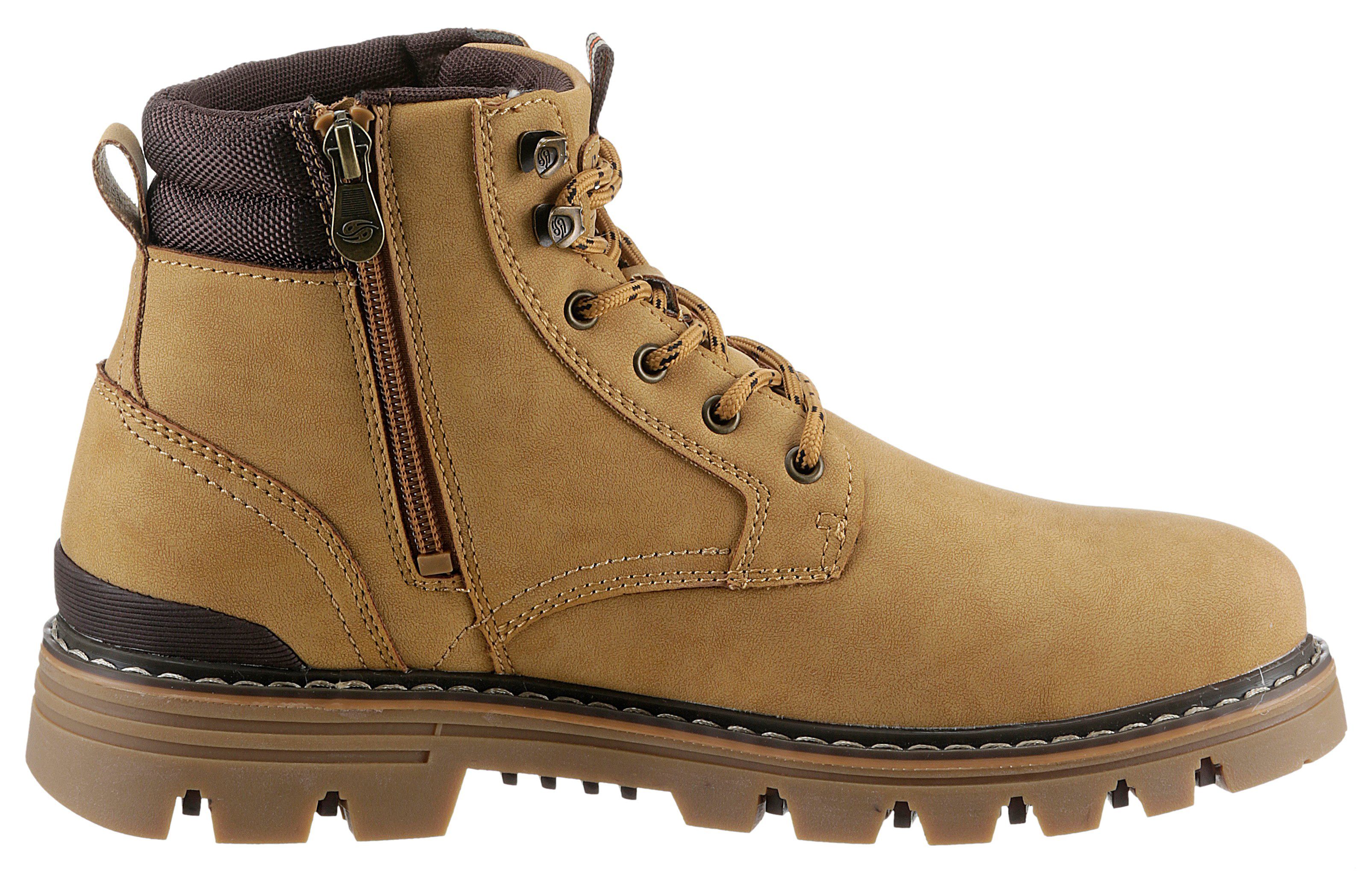 Dockers by Gerli Hoge veterschoenen met sierrits aan de buitenkant