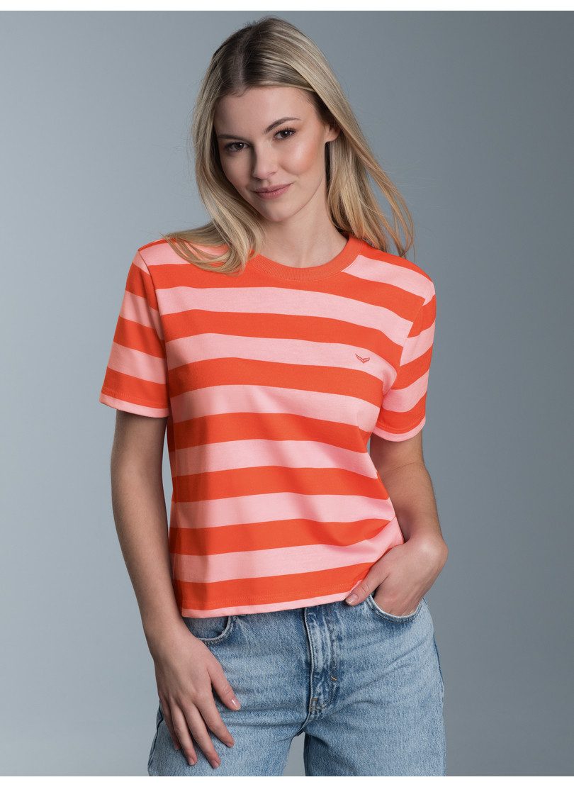 Trigema T-shirt TRIGEMA Heavy oversized shirt met streepjespatroon (1-delig)