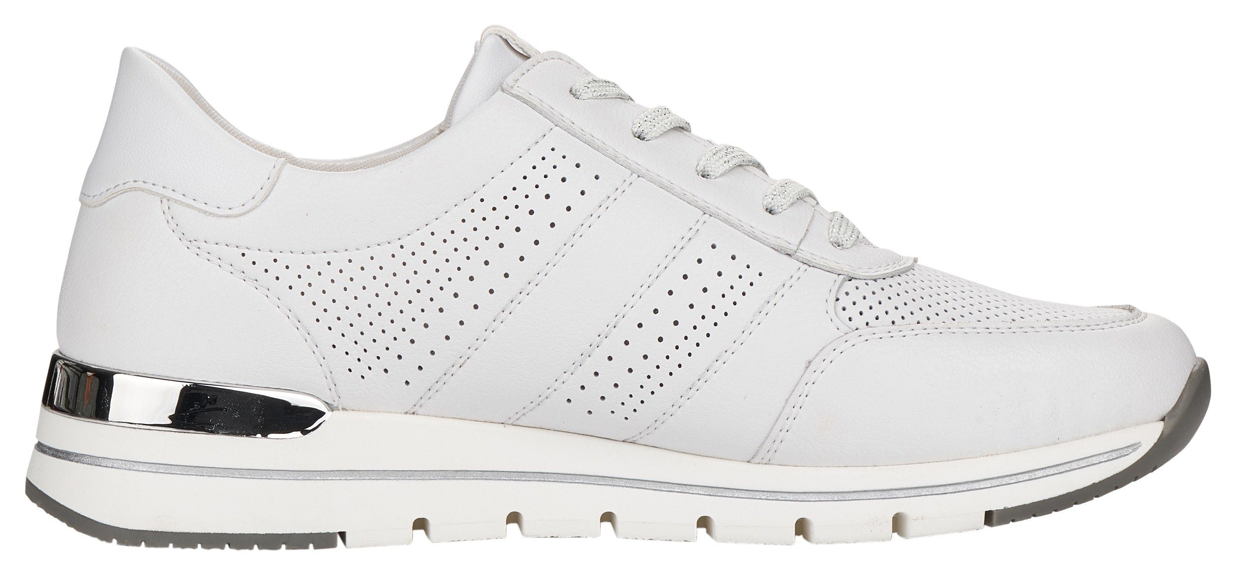 Remonte Sneakers met sleehak met zijrits, vrijetijdsschoen, lage schoen, veterschoen
