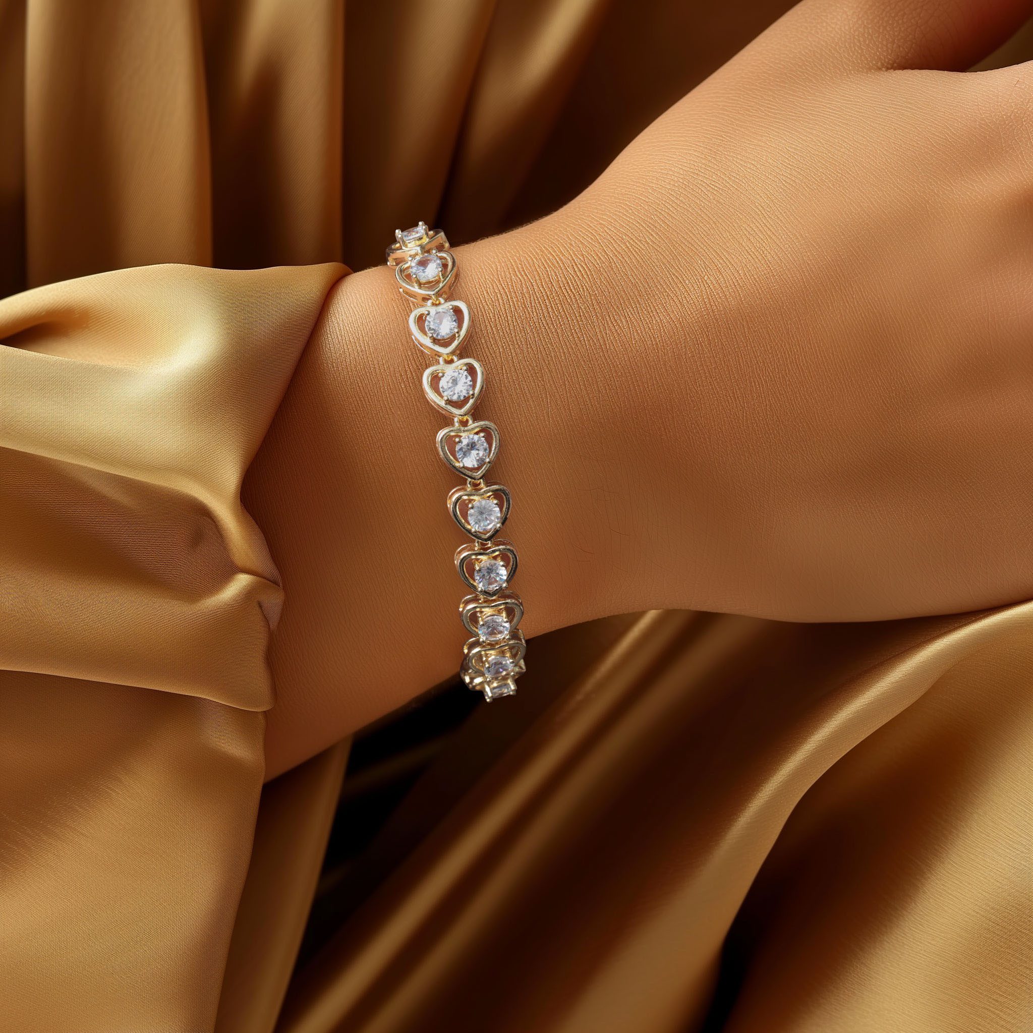 Firetti Armband Sieraden cadeau koper armband hartschakelketting liefde