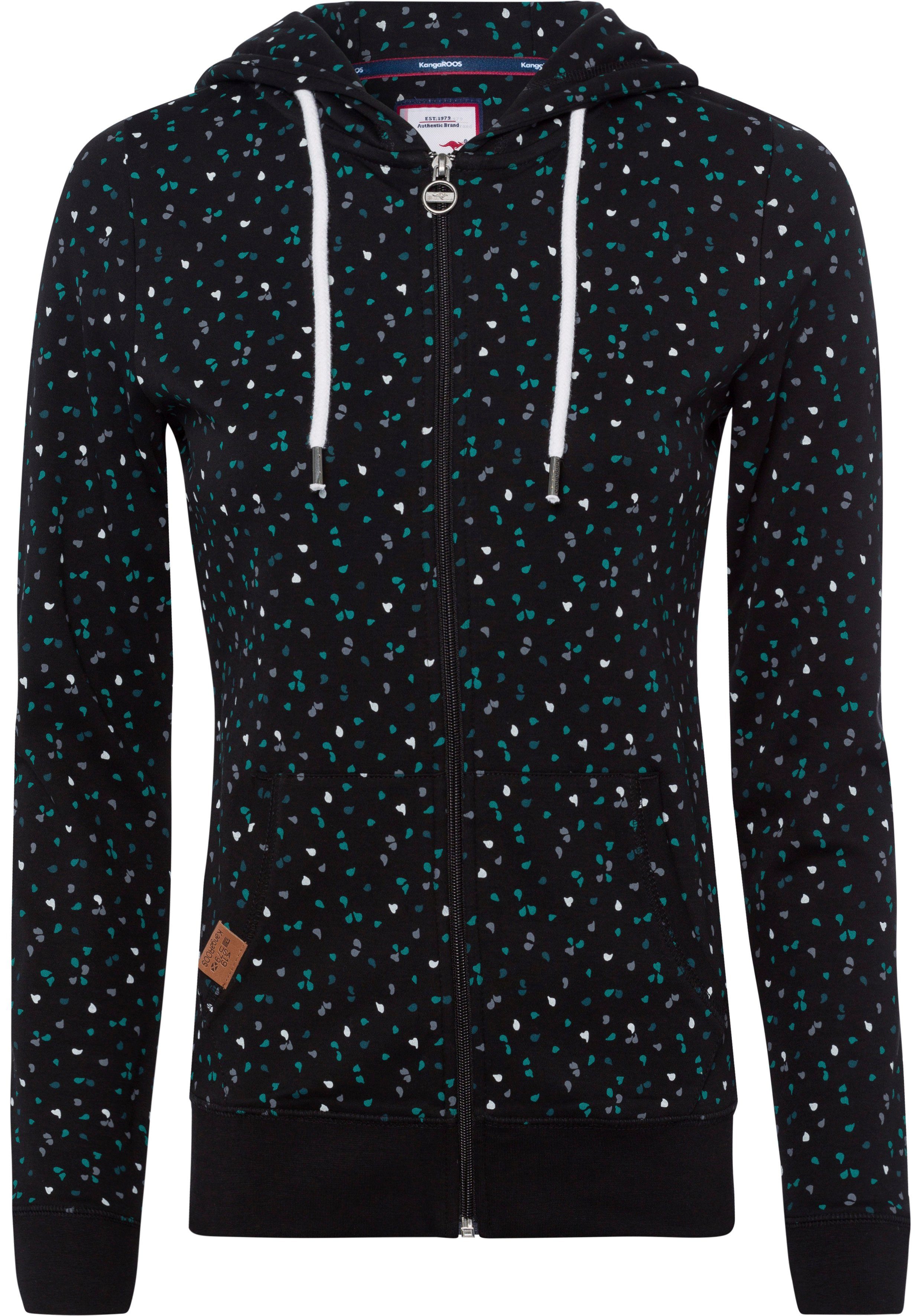 KangaROOS Capuchonsweatvest met sportieve minimal-print