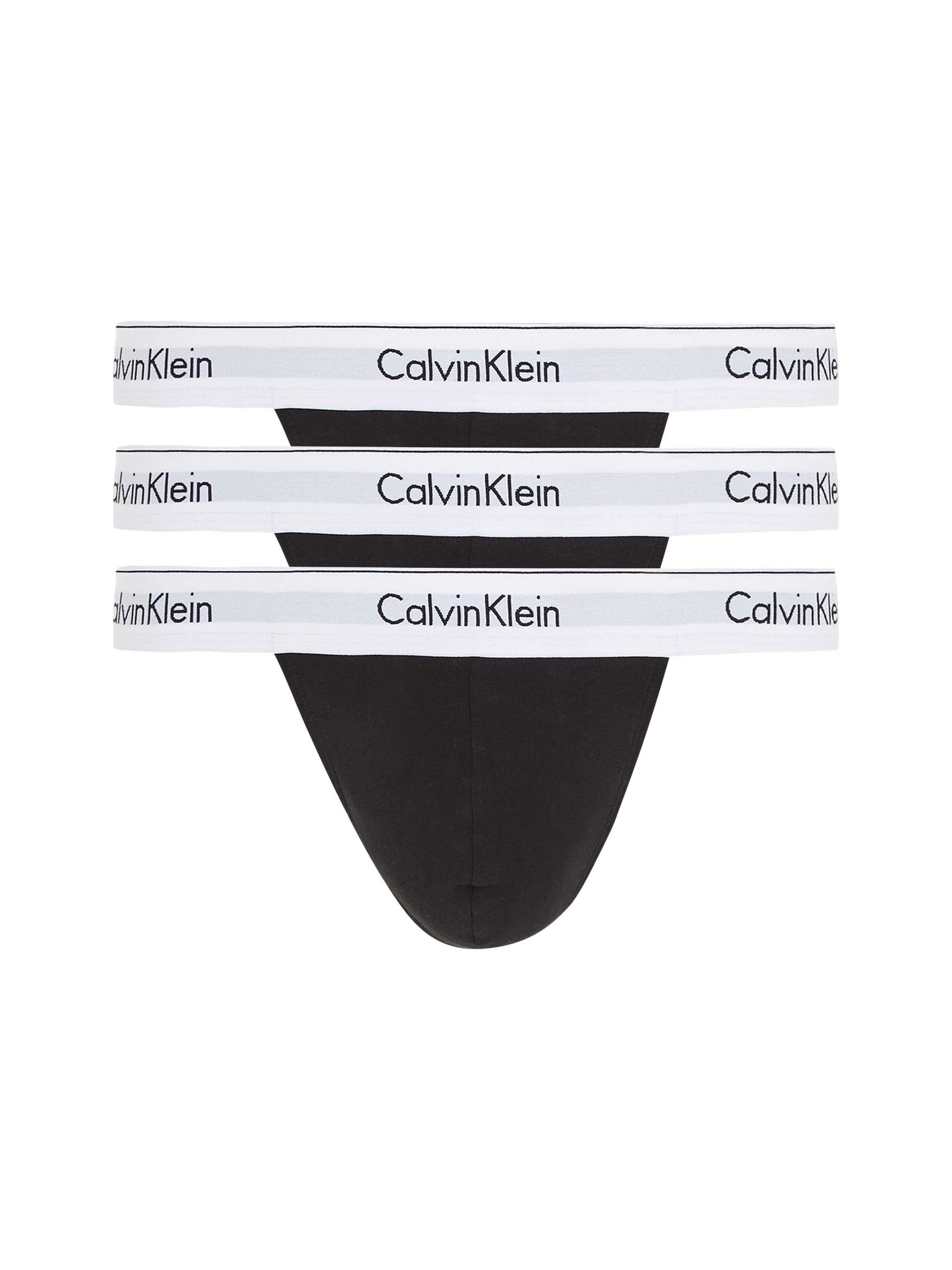 NU 20% KORTING: Calvin Klein T-string THONG 3PK met elastische logo-band (Set van 3)