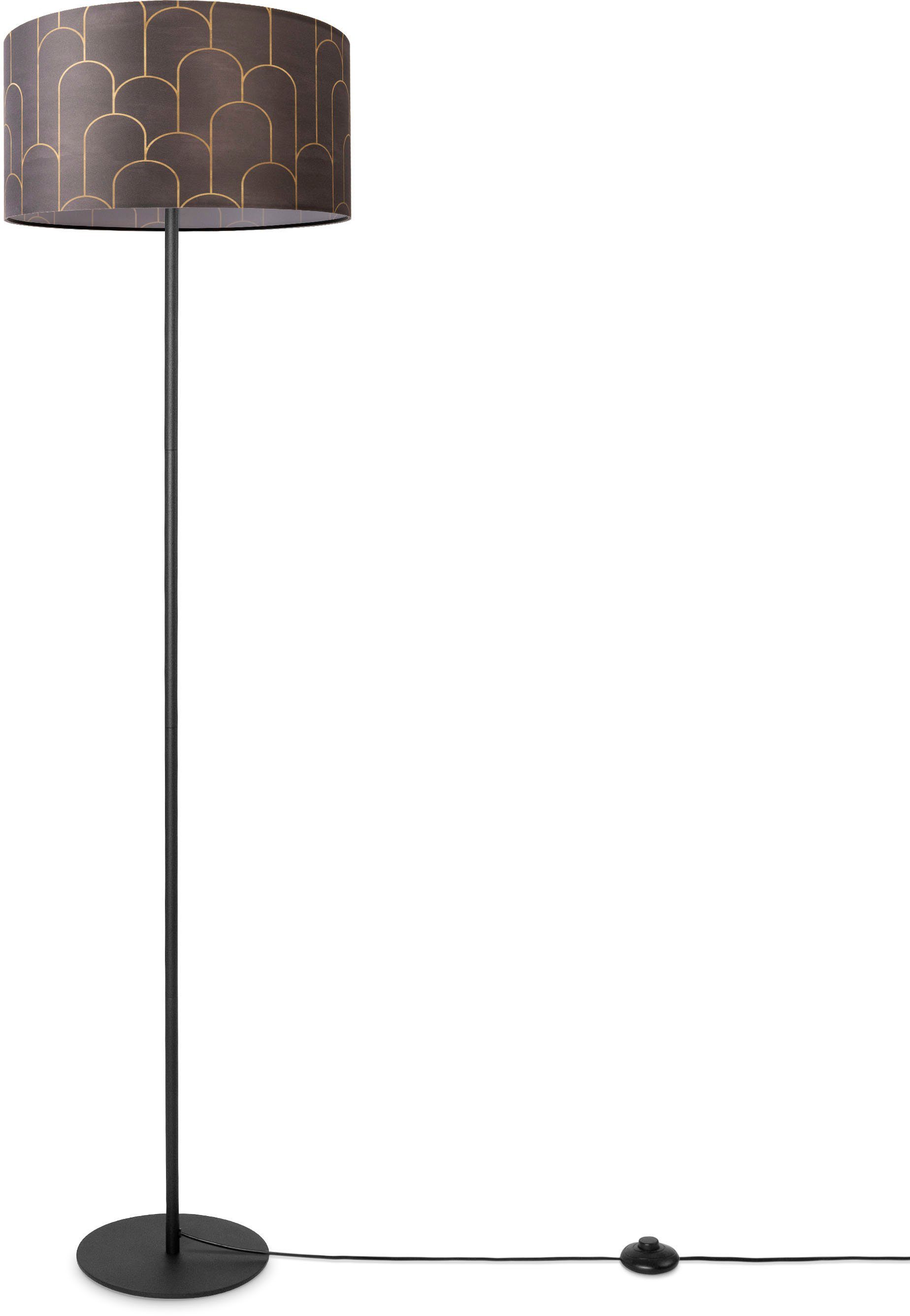 Paco Home Staande lamp Luca Pillar Vloerlamp met kap woonkamer lampenkap stof modern abstract