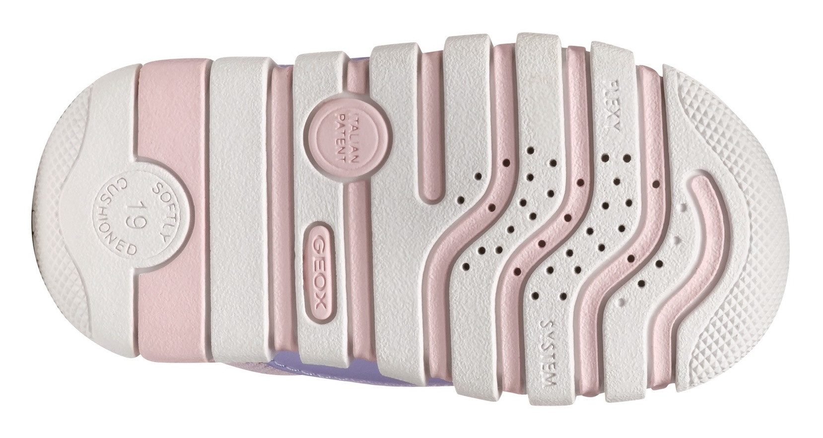 Geox Babyschoentjes B IUPIDOO GIRL , sneaker, babyschoen, klittenbandschoen in pastelkleuren look