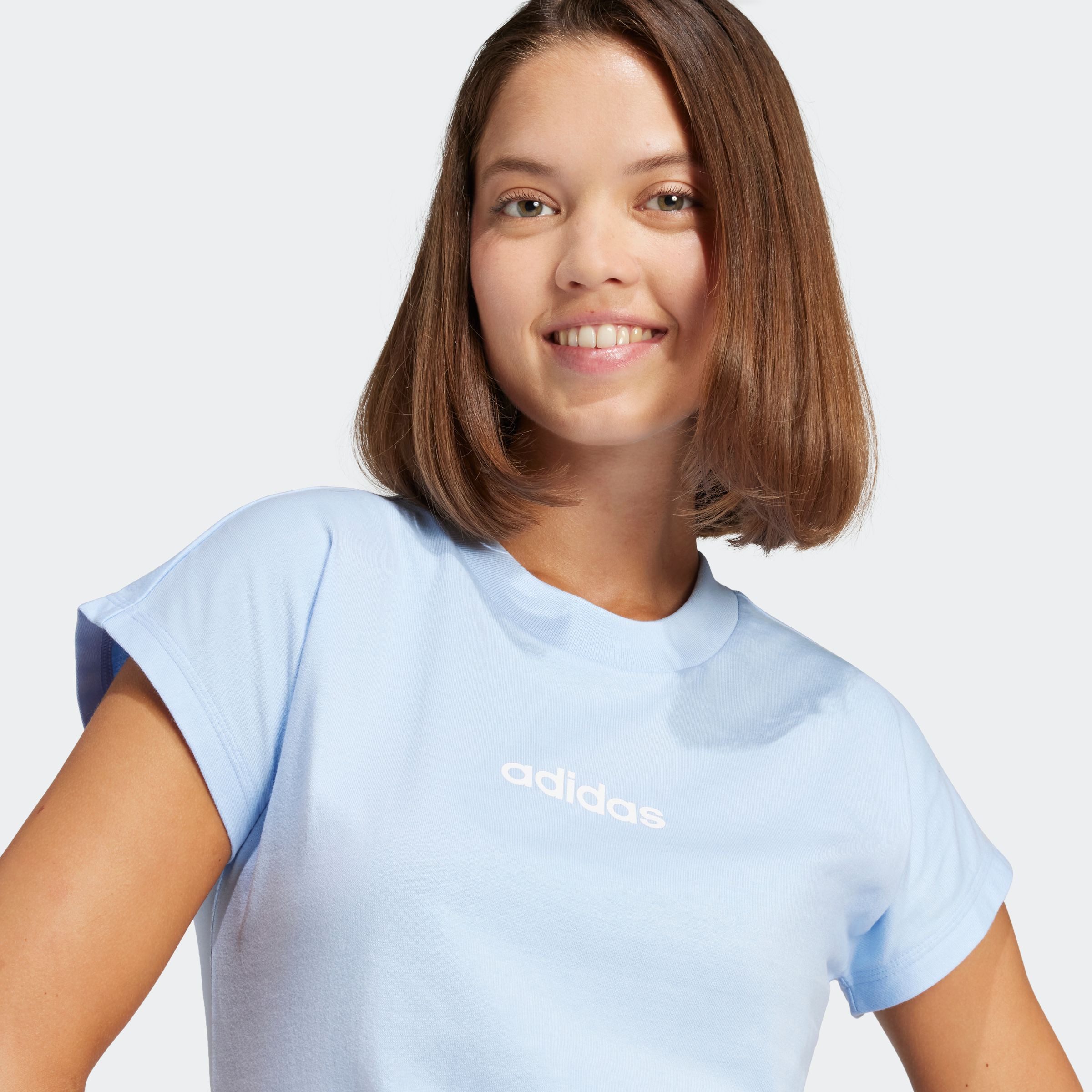 adidas Sportswear T-shirt W LIN SJ T Basic T-shirt van zacht materiaal