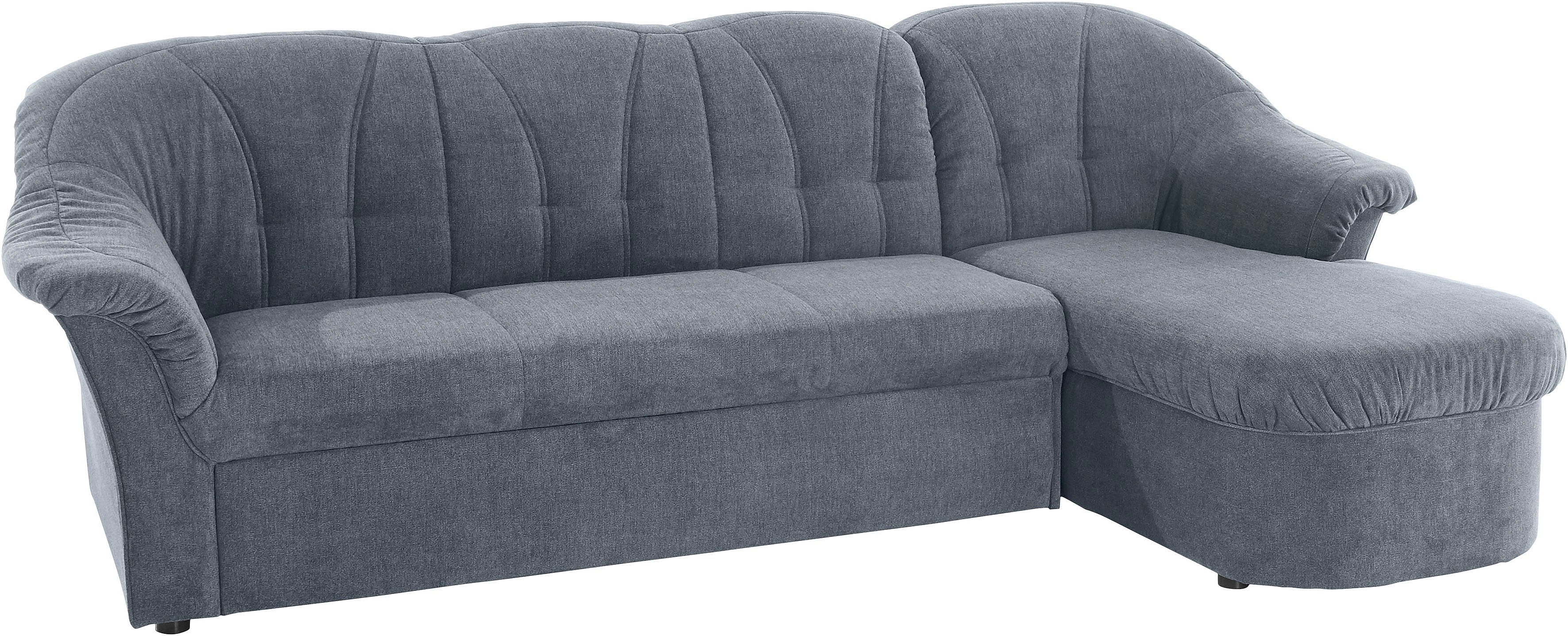 DOMO collection Hoekbank Pegnitz, elegante rugstiksels, comfortabel, L-vorm