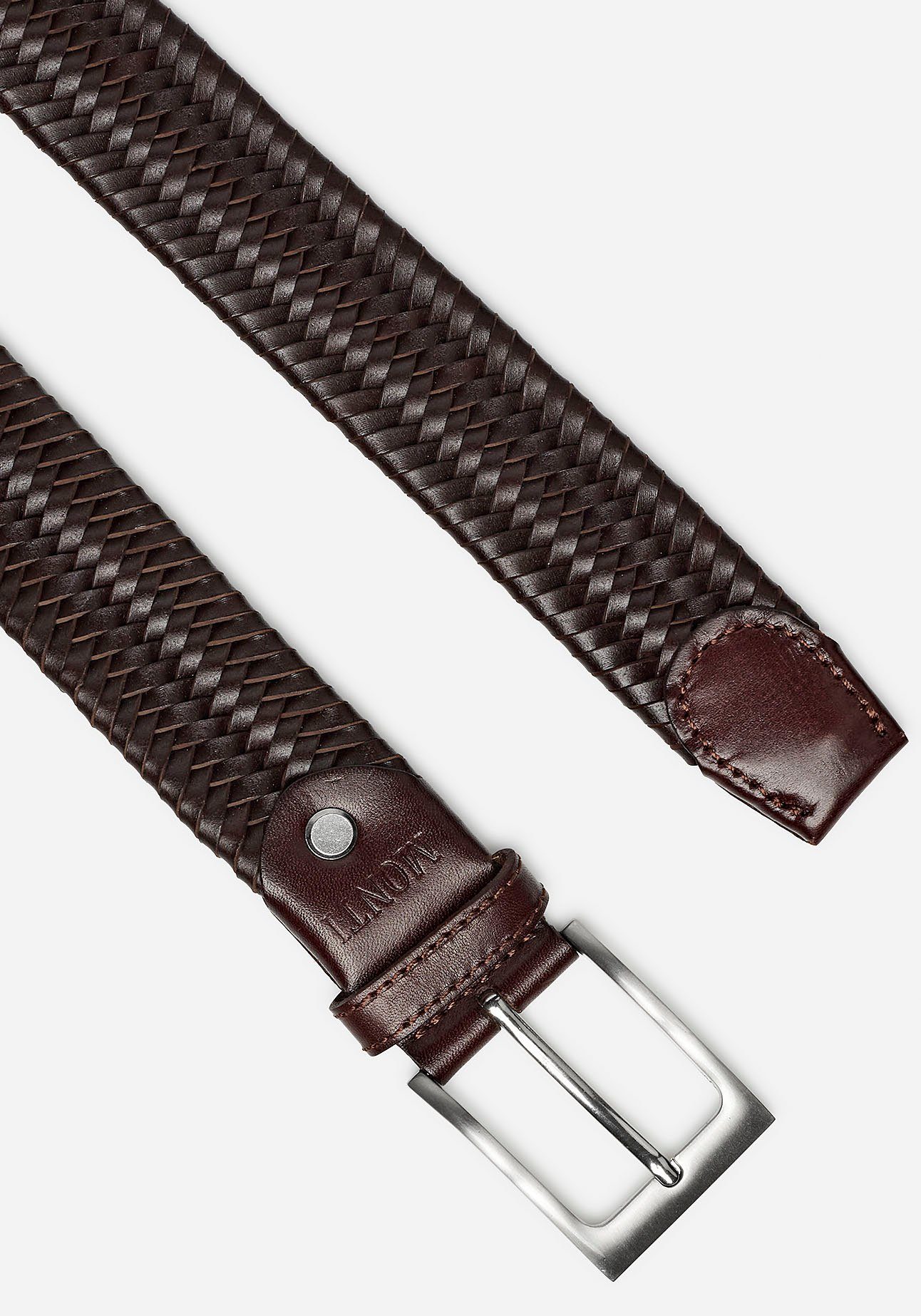 MONTI Gevlochten riem Rio 3,5 cm breed, elastisch leer vlechtband, casual-business-sportief