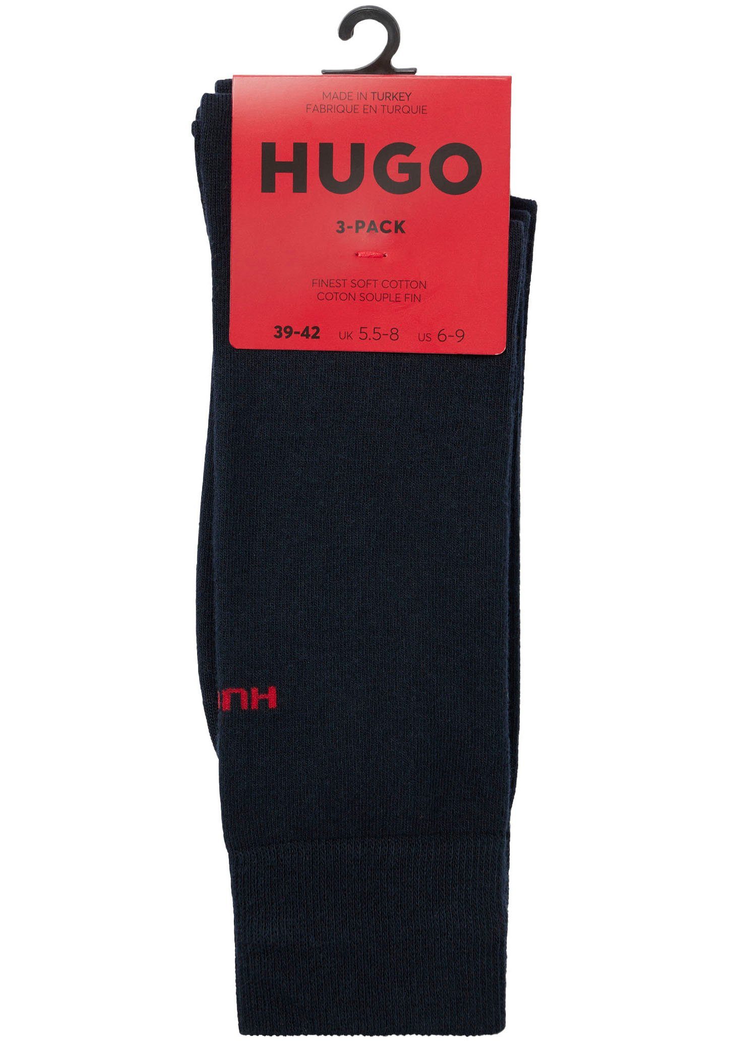 HUGO underwear Business-sokken 3P RS UNI CC met contrasterende hugo logo-opschrift (3 paar, Set van 3)