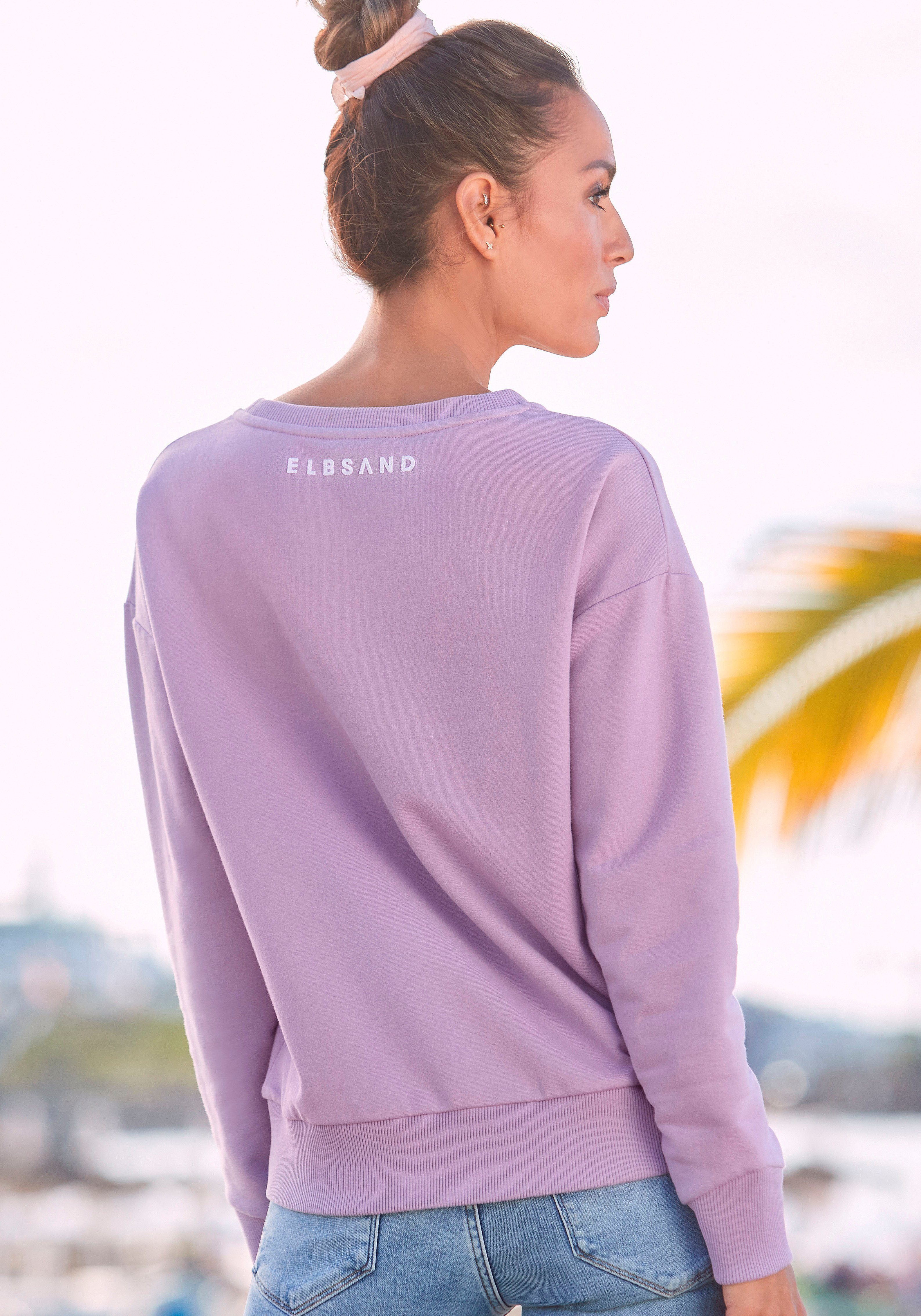 Elbsand Sweatshirt Ylva met logoprint, sportief-casual