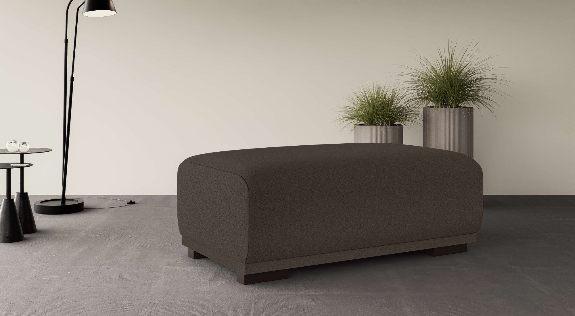 Home affaire Hocker BORNHOLM, grote poef passend bij de serie, afmetingen B/D/H: 122/72/46 cm