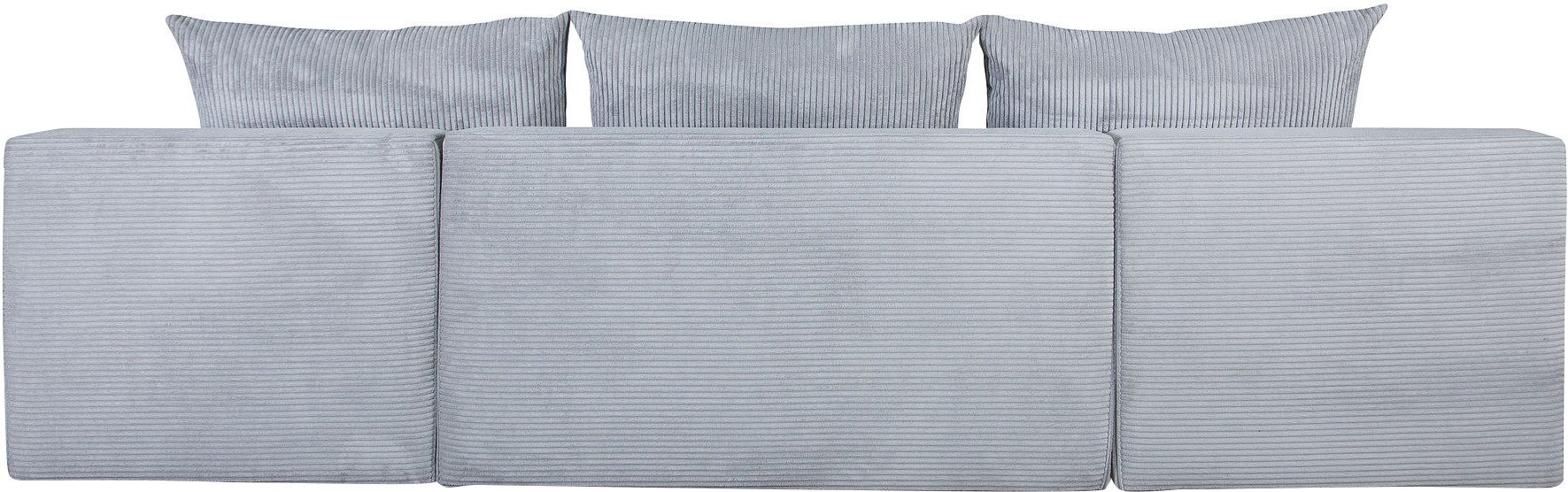 COLLECTION AB Zithoek Josy U-vorm, breedte 269 cm, platweefsel, structuur, kunstleer