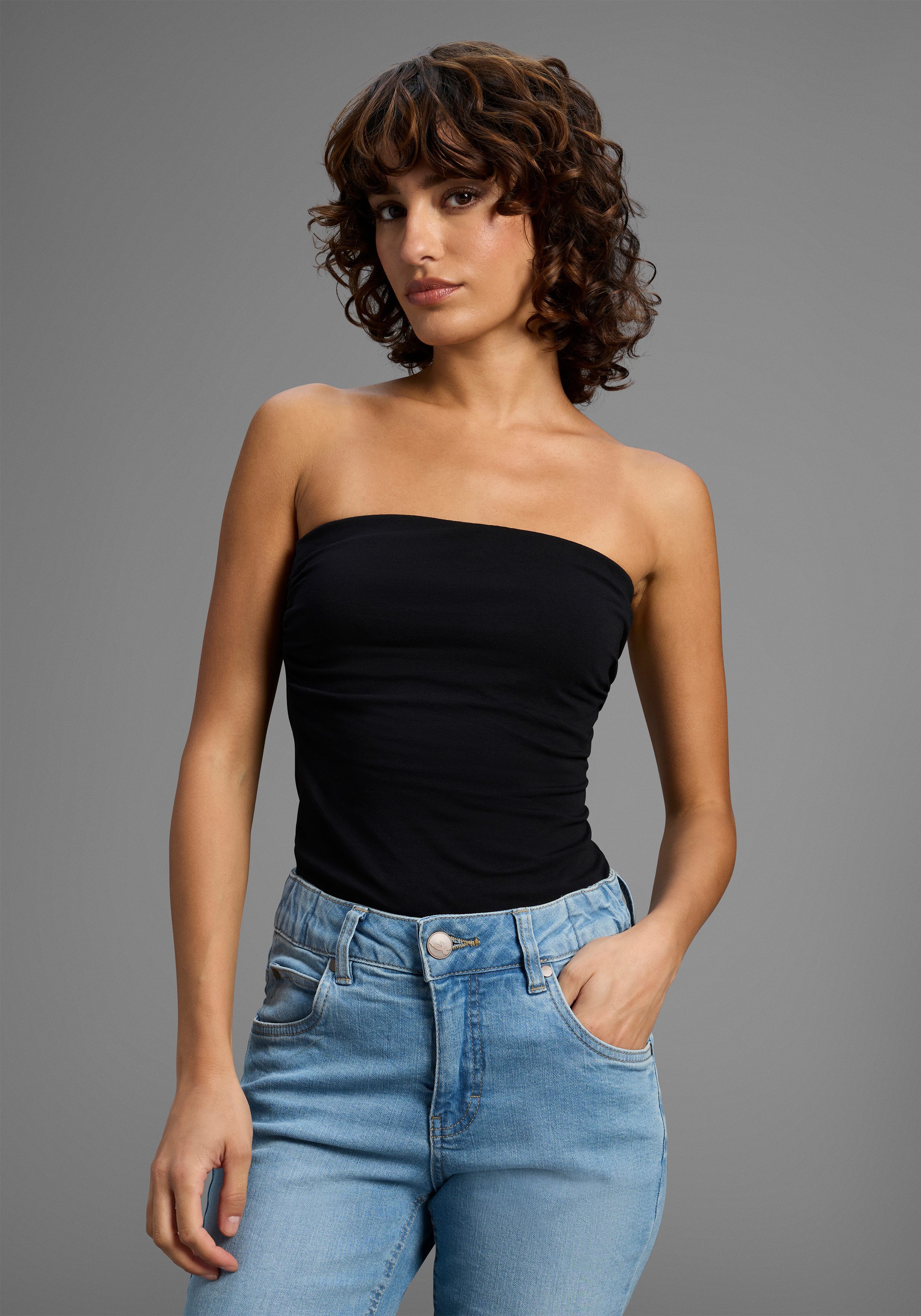 Laura Scott Bandeautop strapless en getailleerd (set, 2-delig, 2 stuks)