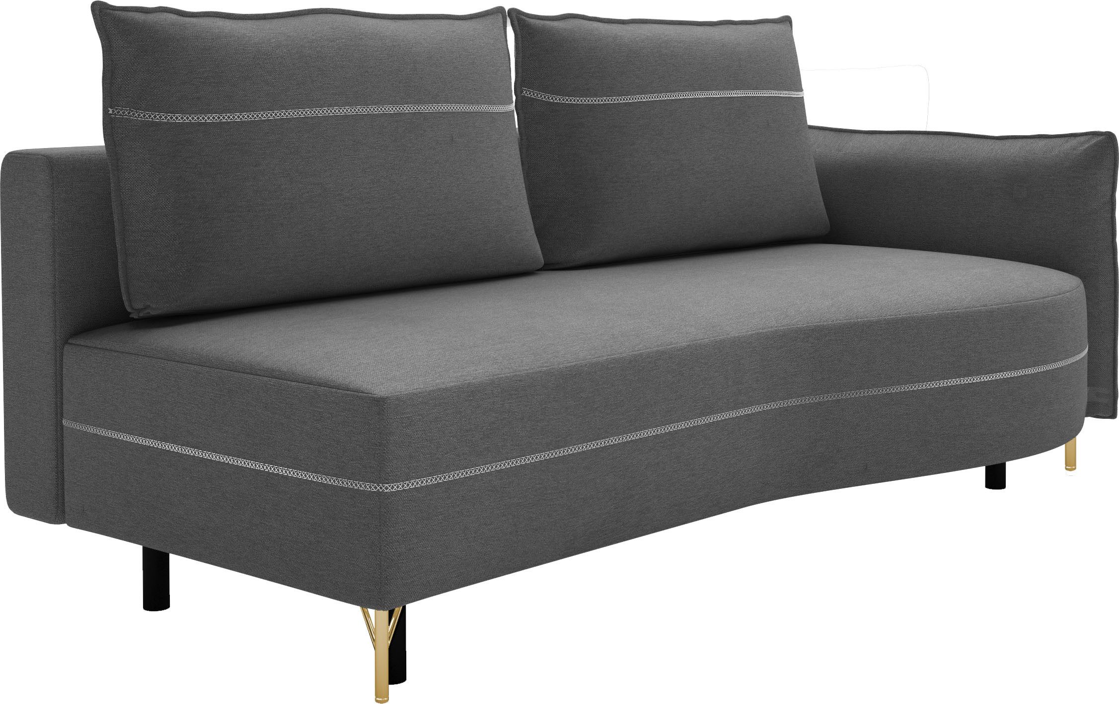 exxpo - sofa fashion Loungebank Met mooie contrastnaad, solitairmeubel, comfortabel, smalle armleuning