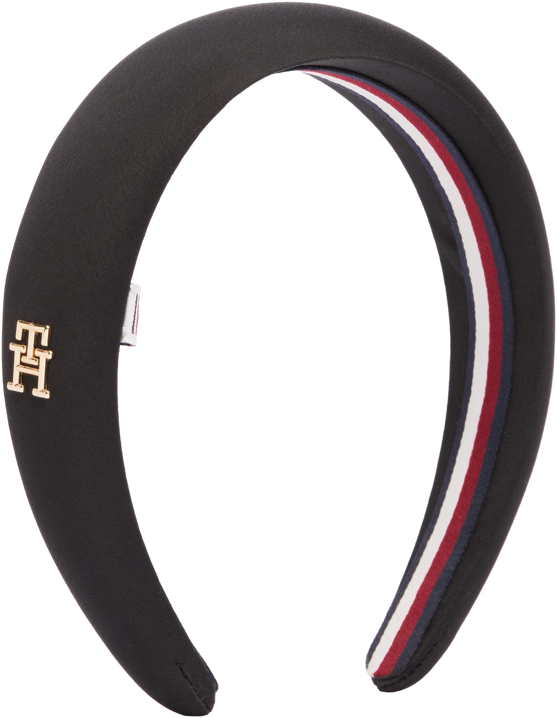 Tommy Hilfiger Hoofdband ELEVATED CHIC HEADBAND Logo-embleem, zachte aanraking, premium haarband