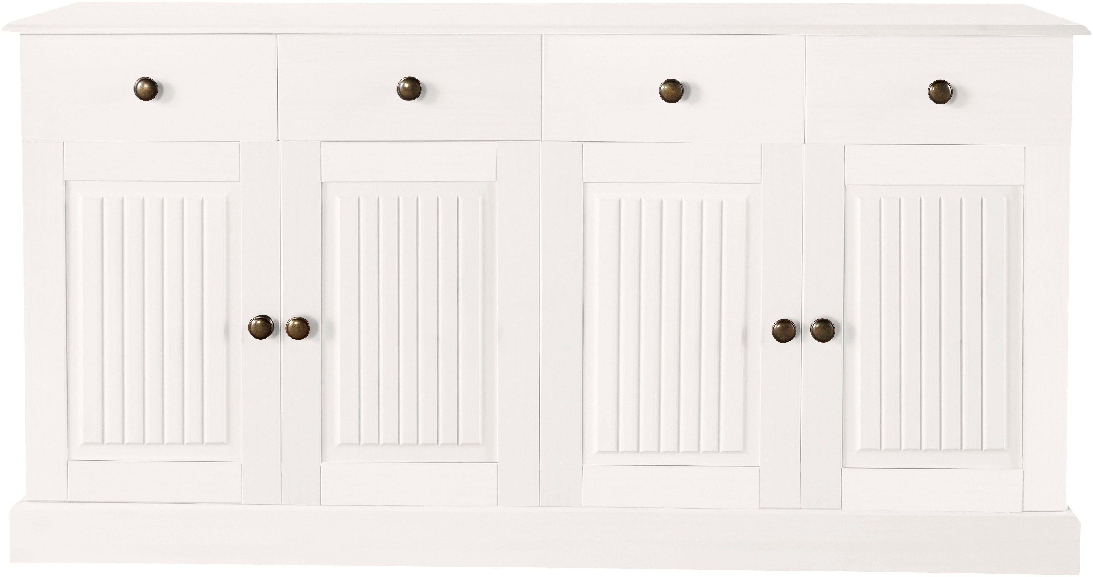 Home affaire Dressoir Liotta met 2 laden en 2 verstelbare planken, massief grenen