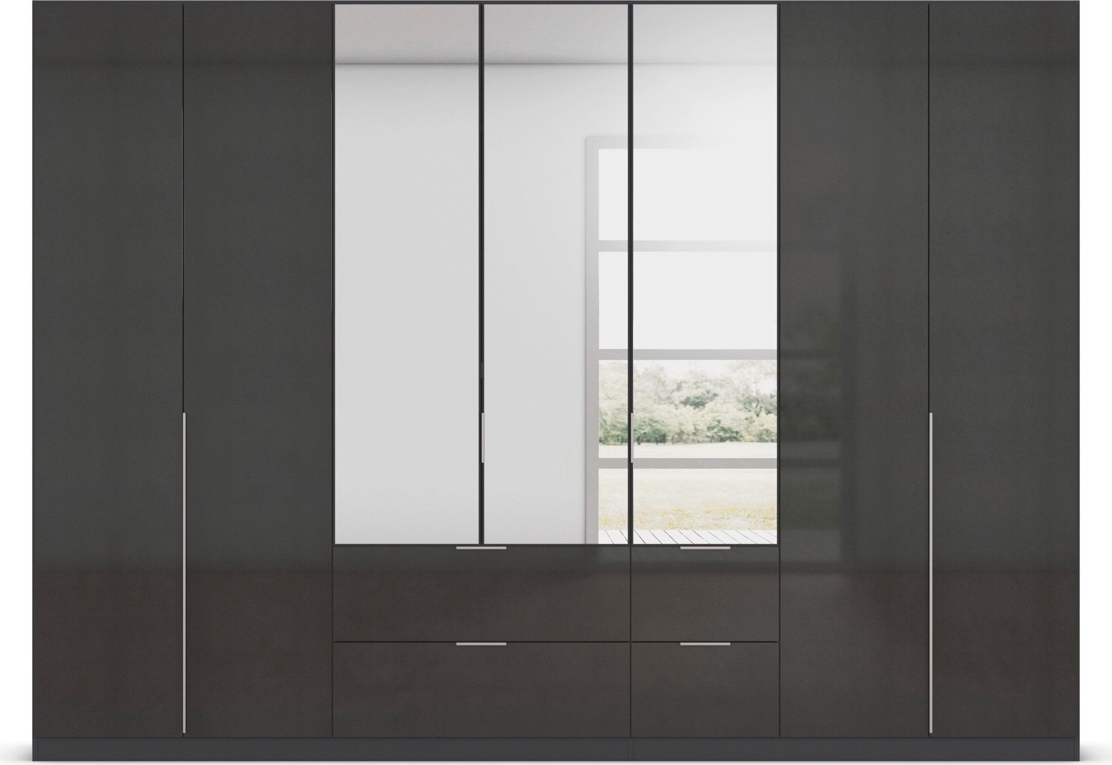 rauch Draaideurkast Kledingkast kast garderobe AGORDO met decor- of hoogglansfront